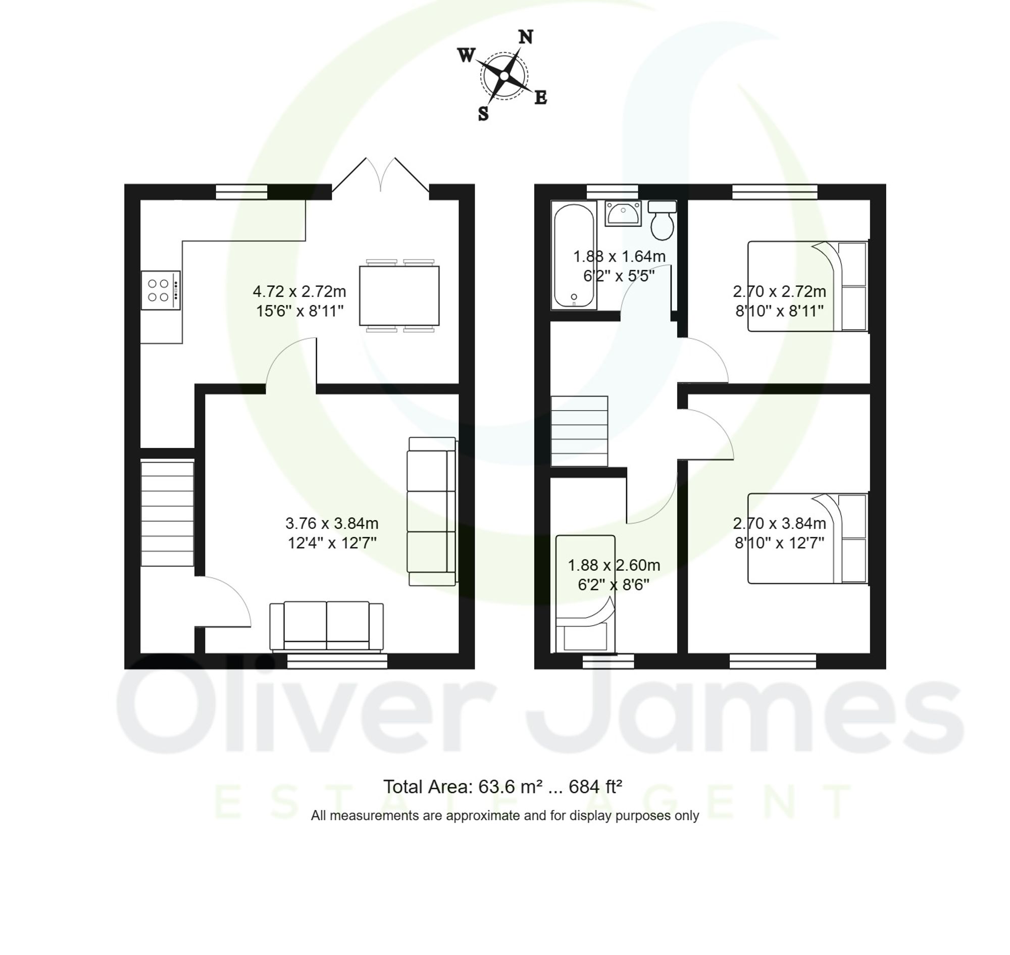 3 bed semi-detached house for sale in Harewood Road, Manchester - Property floorplan