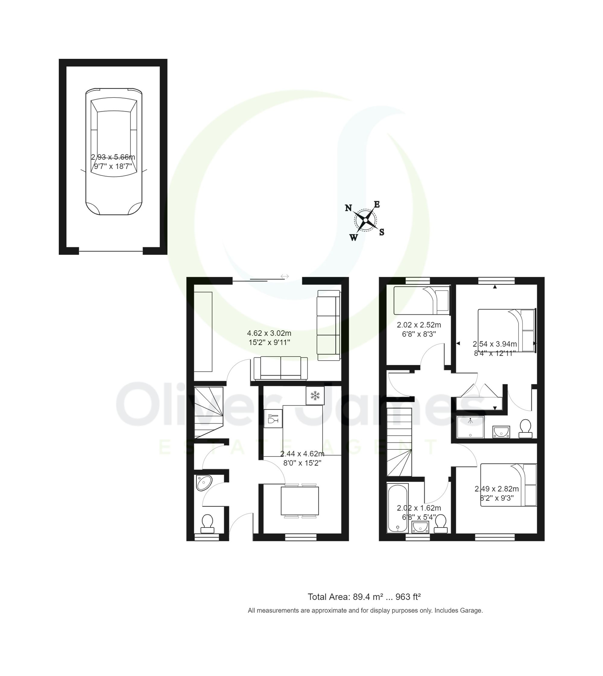 3 bed end of terrace house for sale in Roseway Avenue, Manchester - Property floorplan