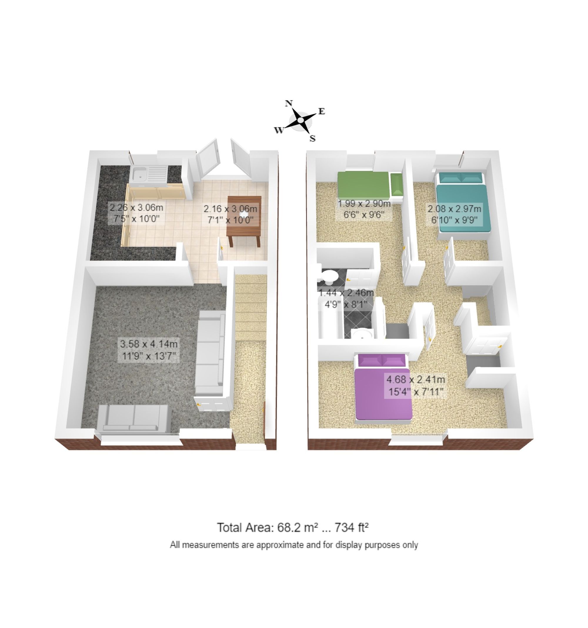 3 bed semi-detached house for sale in Sienna Close, Manchester - Property floorplan