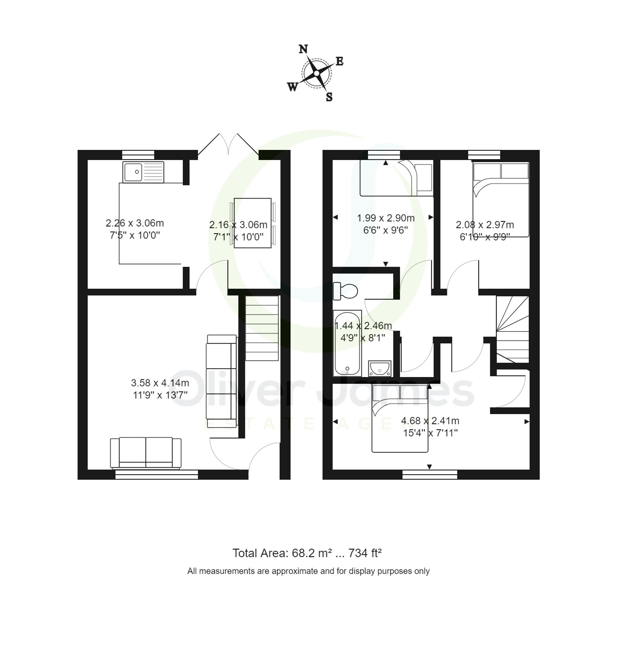 3 bed semi-detached house for sale in Sienna Close, Manchester - Property floorplan