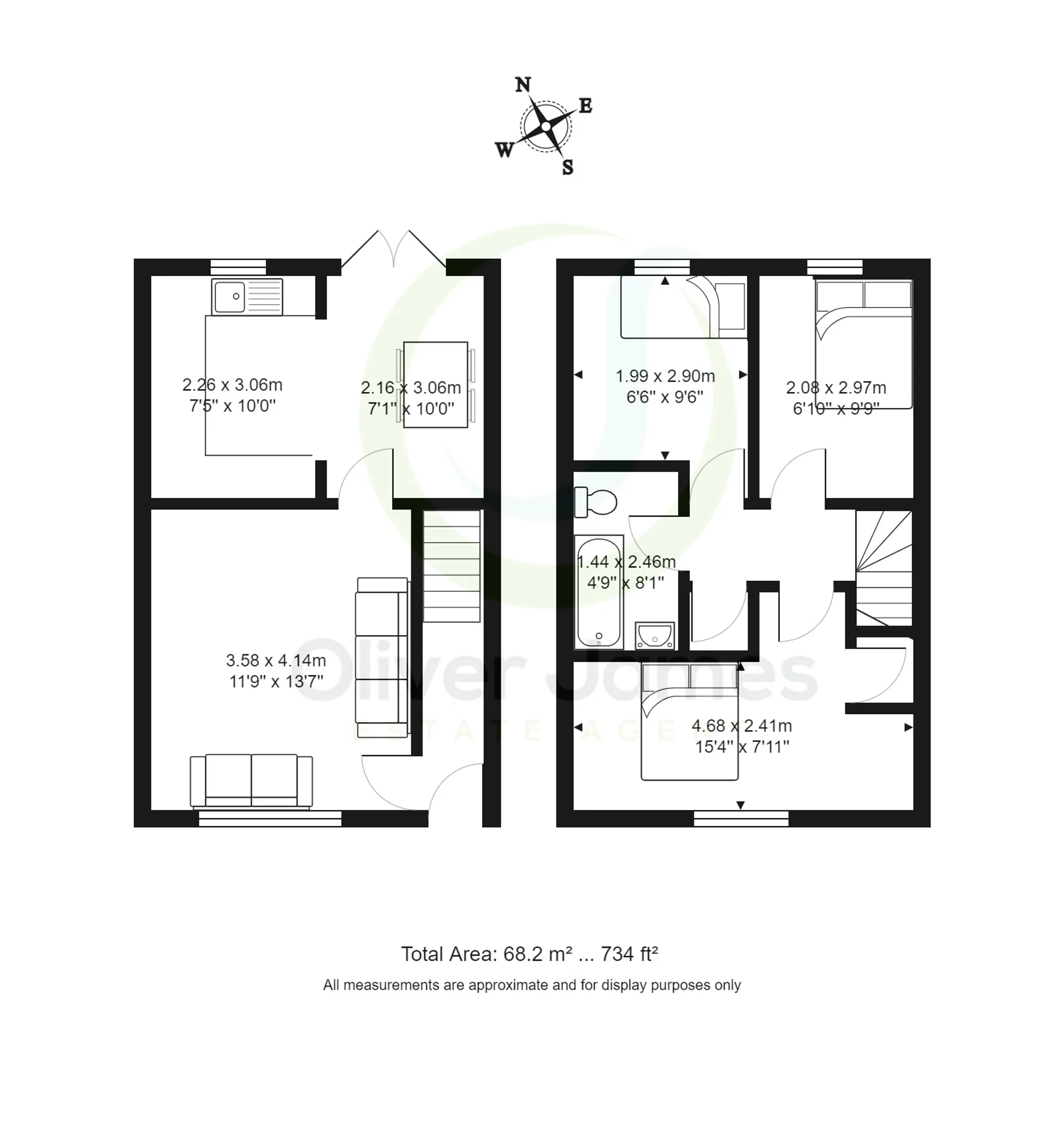 3 bed house for sale in Sienna Close, Manchester - Property floorplan