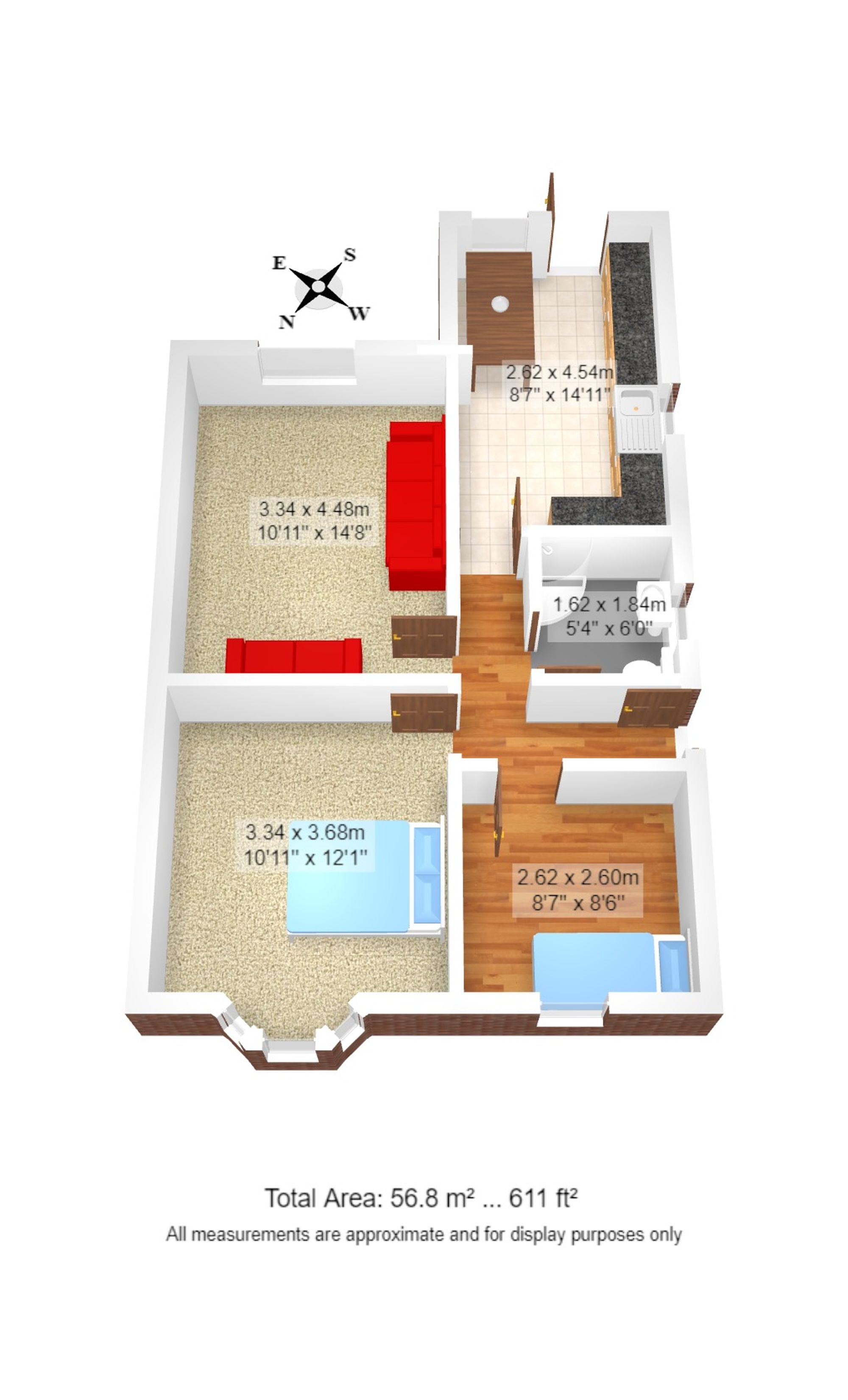 2 bed semi-detached bungalow for sale in Sunningdale Drive, Manchester - Property floorplan