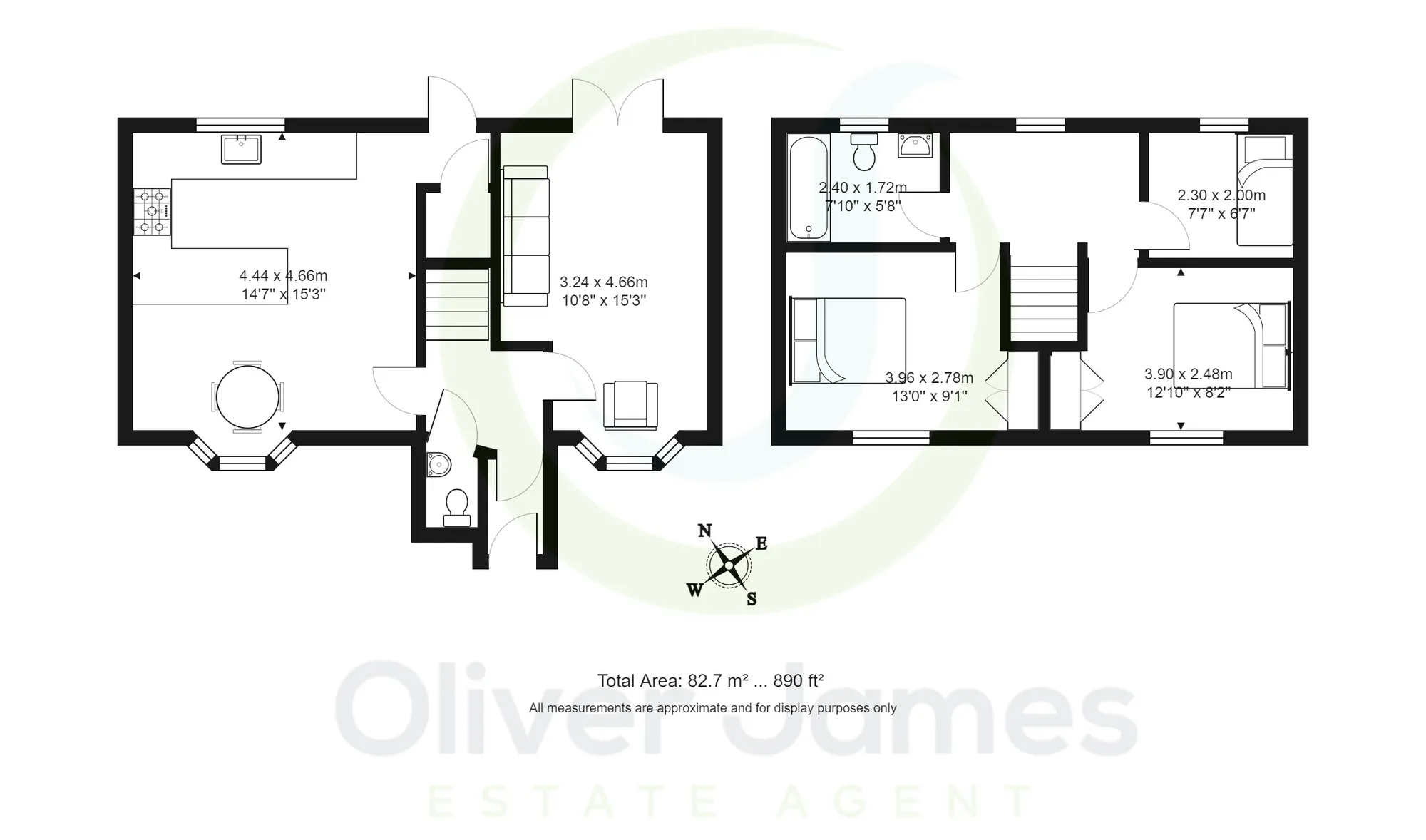 3 bed semi-detached house for sale in Ridgegreen, Manchester - Property floorplan