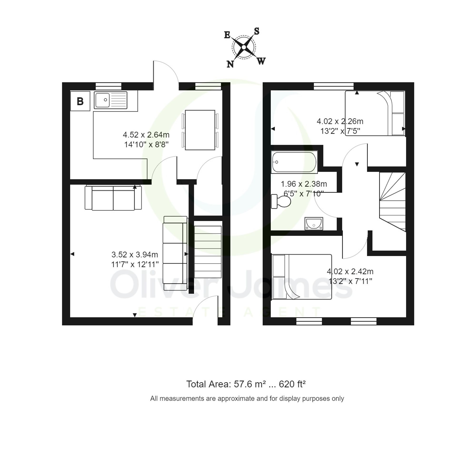 2 bed end of terrace house for sale in Pasturegreen Way, Manchester - Property floorplan