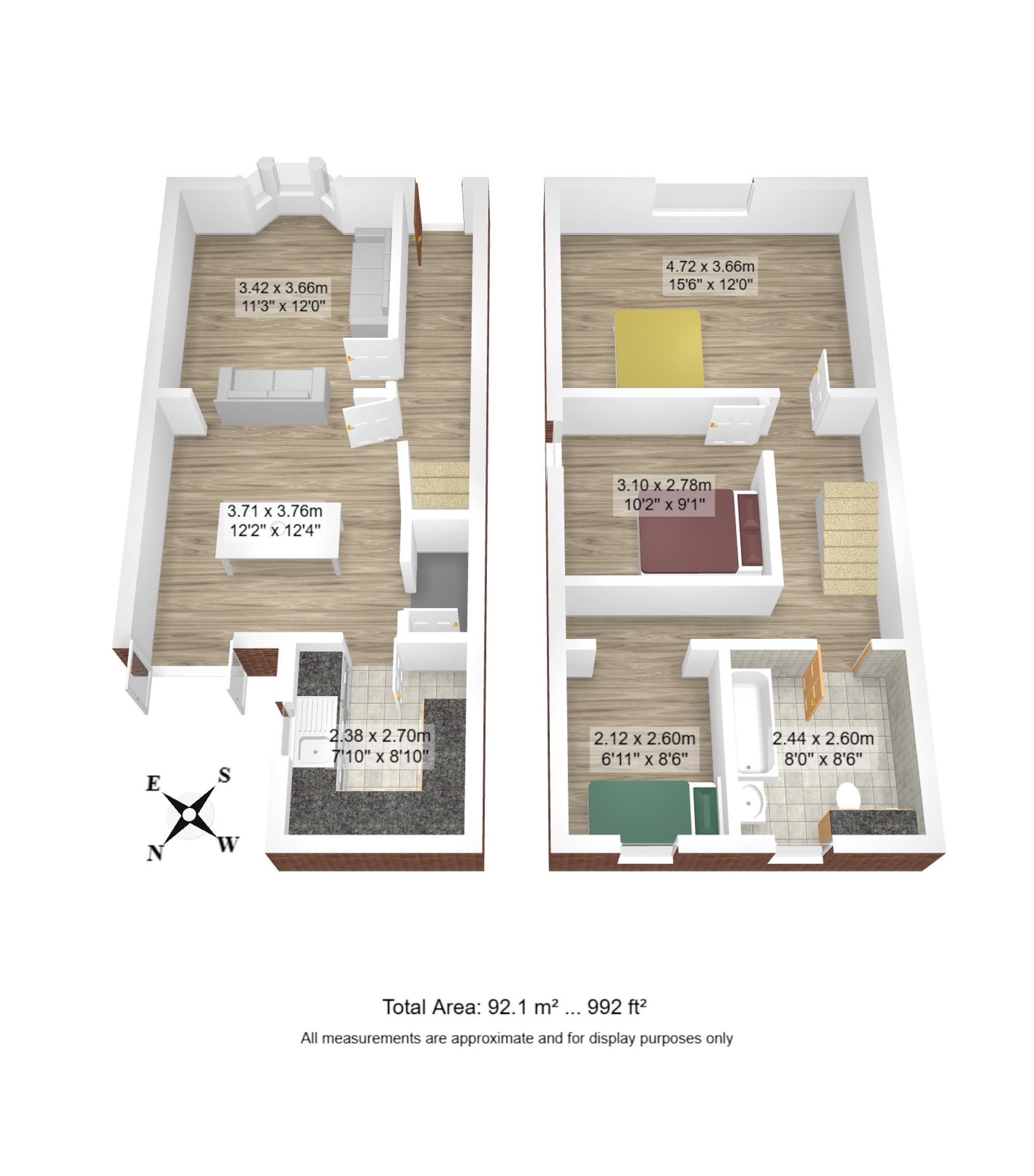 3 bed terraced house for sale in Liverpool Road, Manchester - Property floorplan