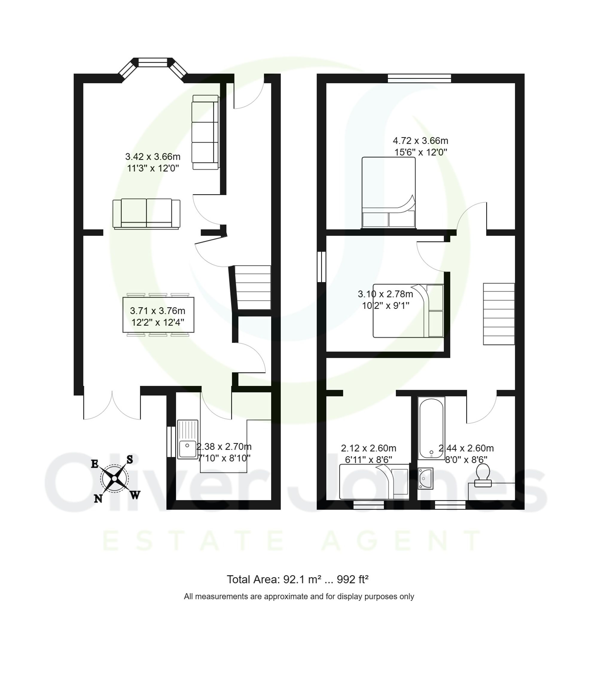 3 bed terraced house for sale in Liverpool Road, Manchester - Property floorplan