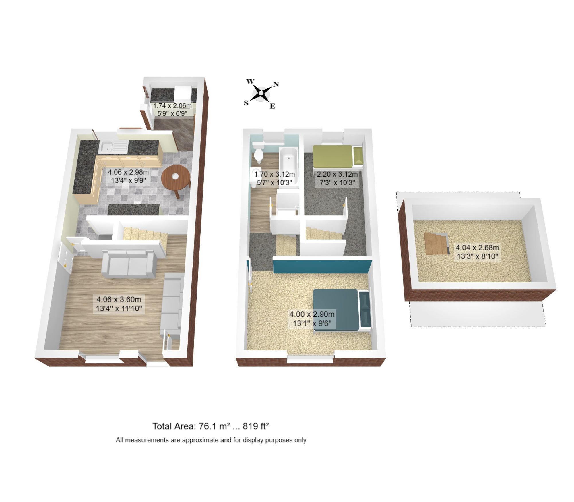 2 bed terraced house for sale in Dean Road, Manchester - Property floorplan