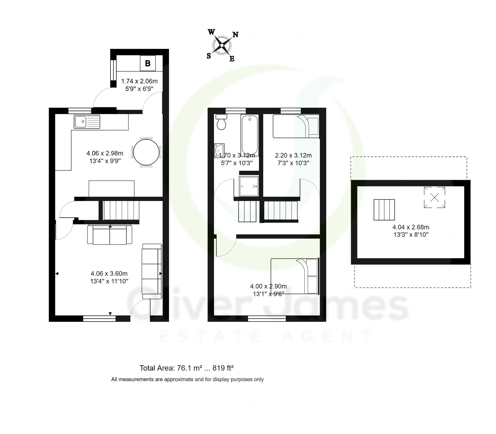 2 bed terraced house for sale in Dean Road, Manchester - Property floorplan