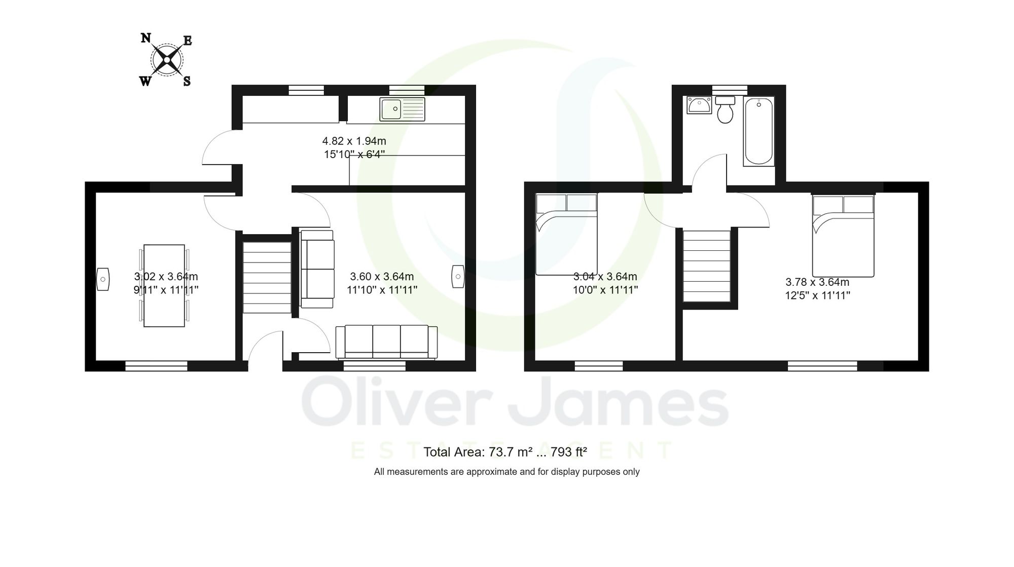 2 bed detached house for sale in Silver Street, Manchester - Property floorplan