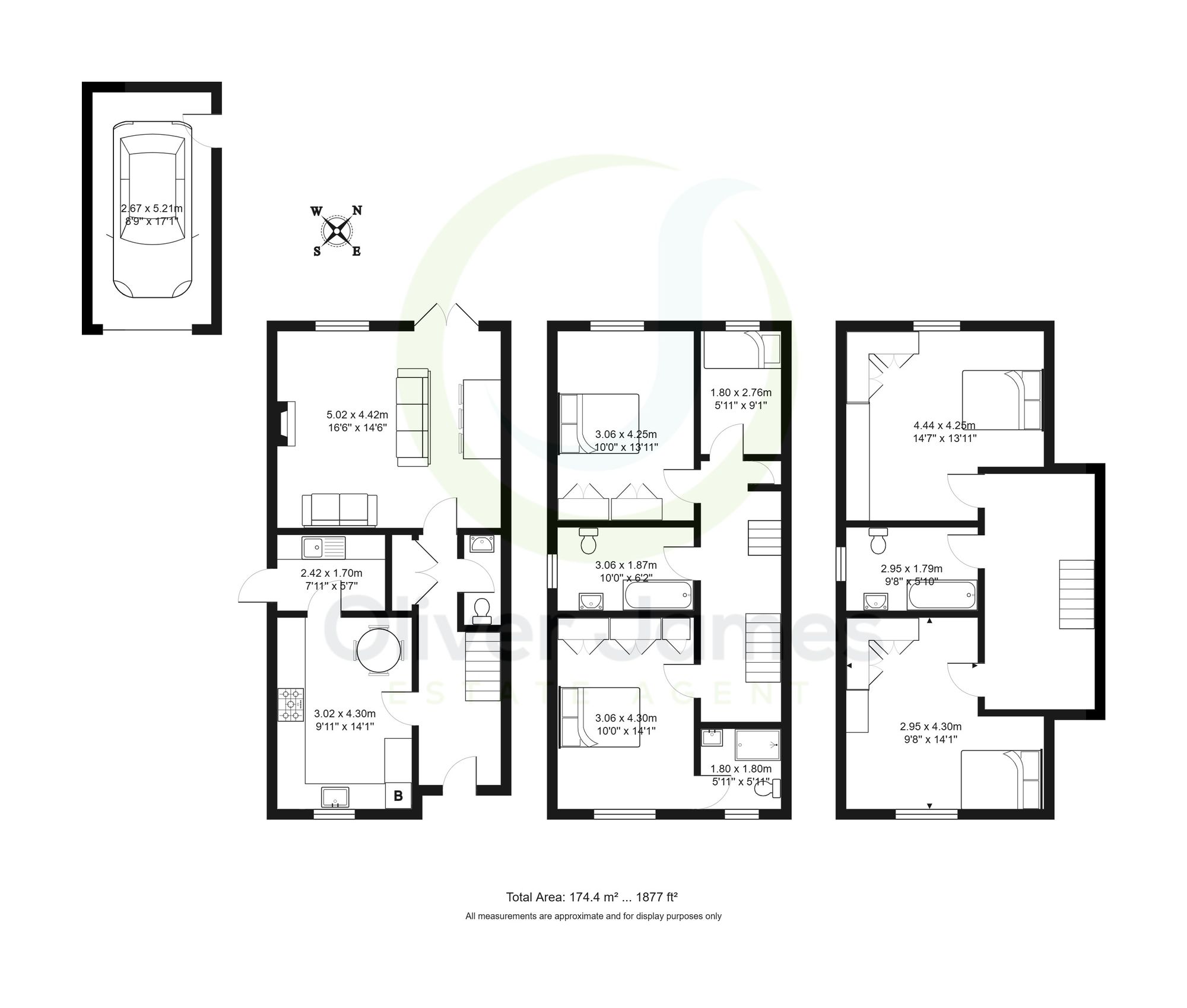 5 bed semi-detached house for sale in Manchester Road, Warrington - Property floorplan