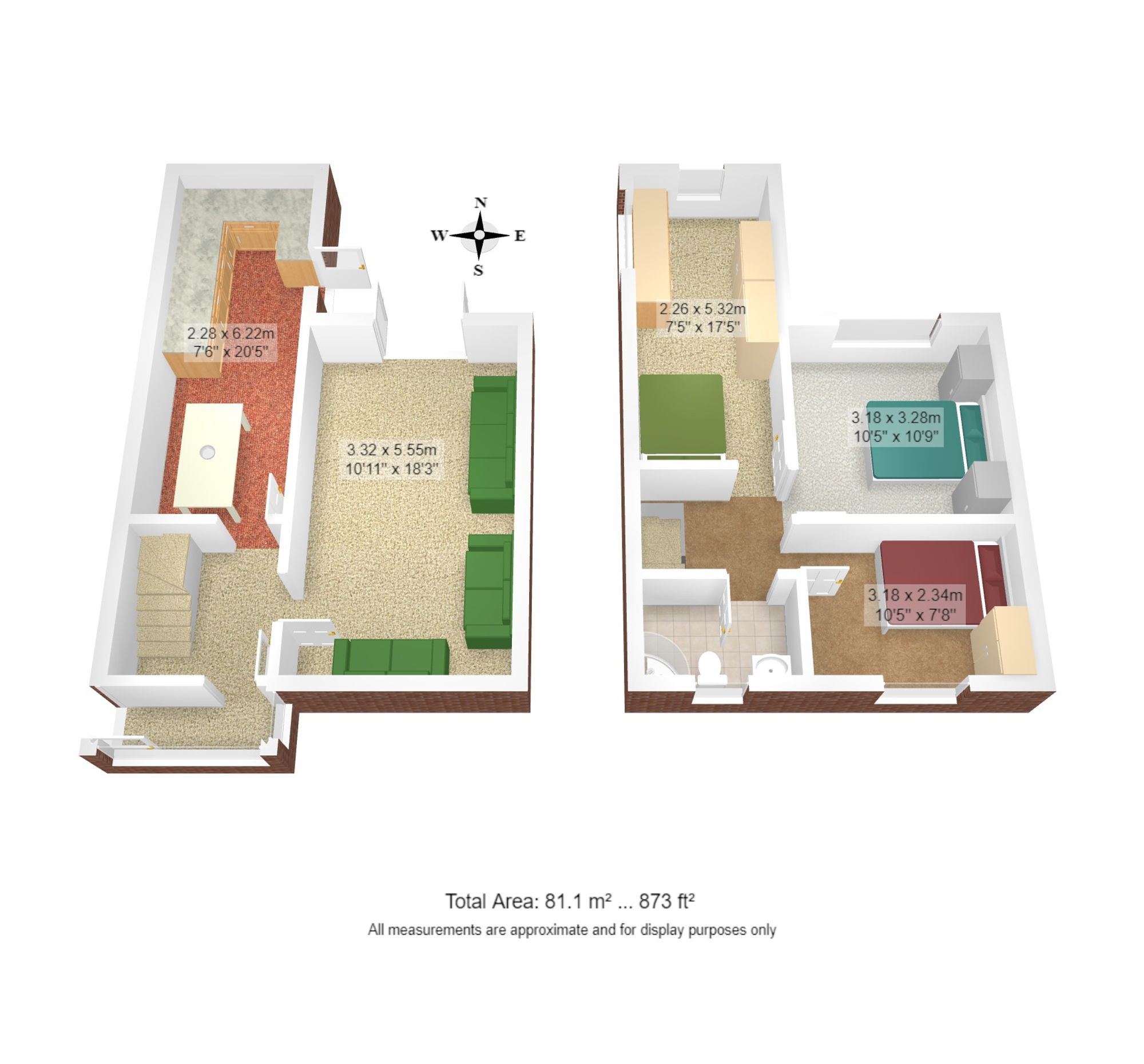 3 bed house for sale in Leyland Avenue, Manchester - Property floorplan