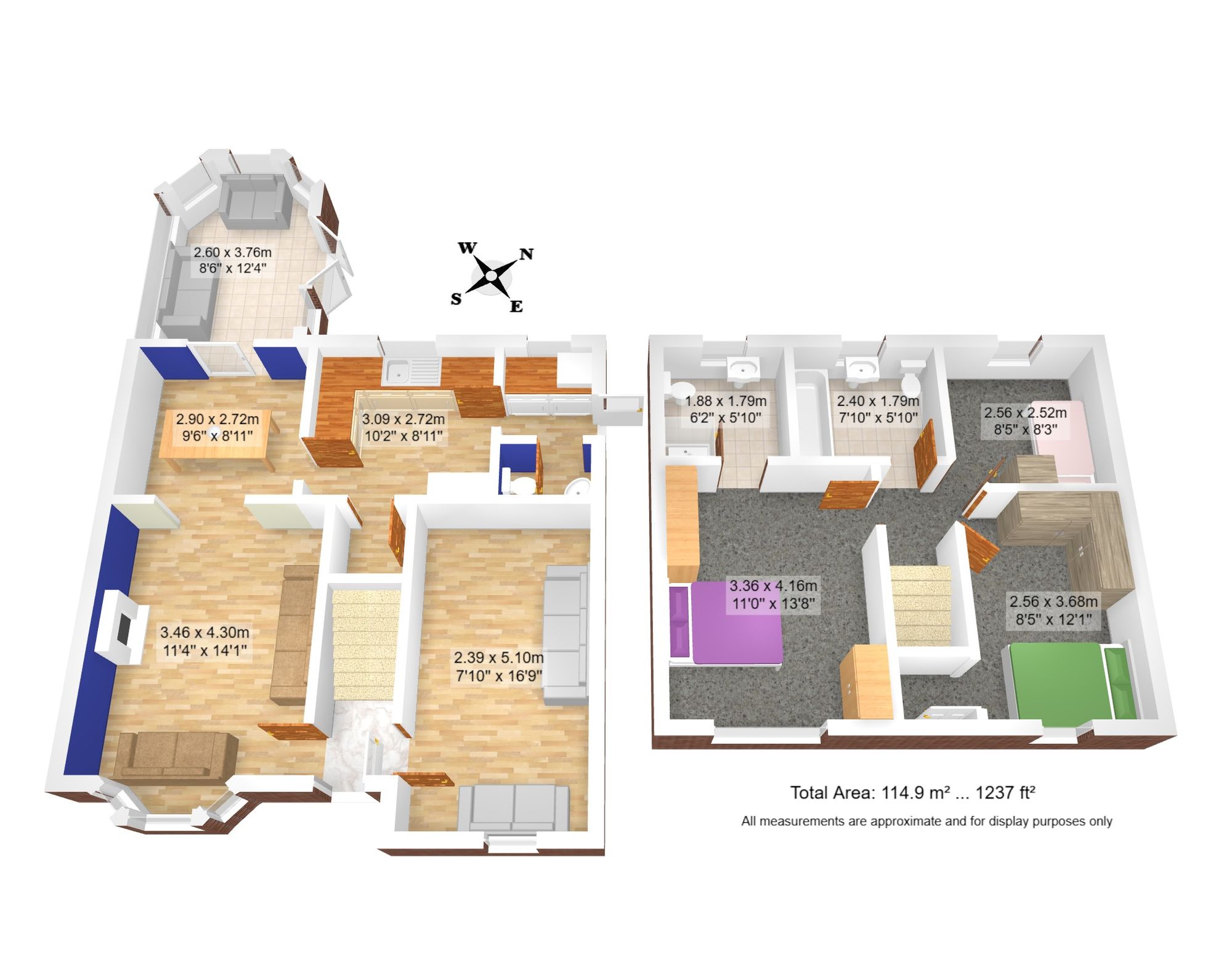 3 bed detached house for sale in Townsgate Way, Manchester - Property floorplan