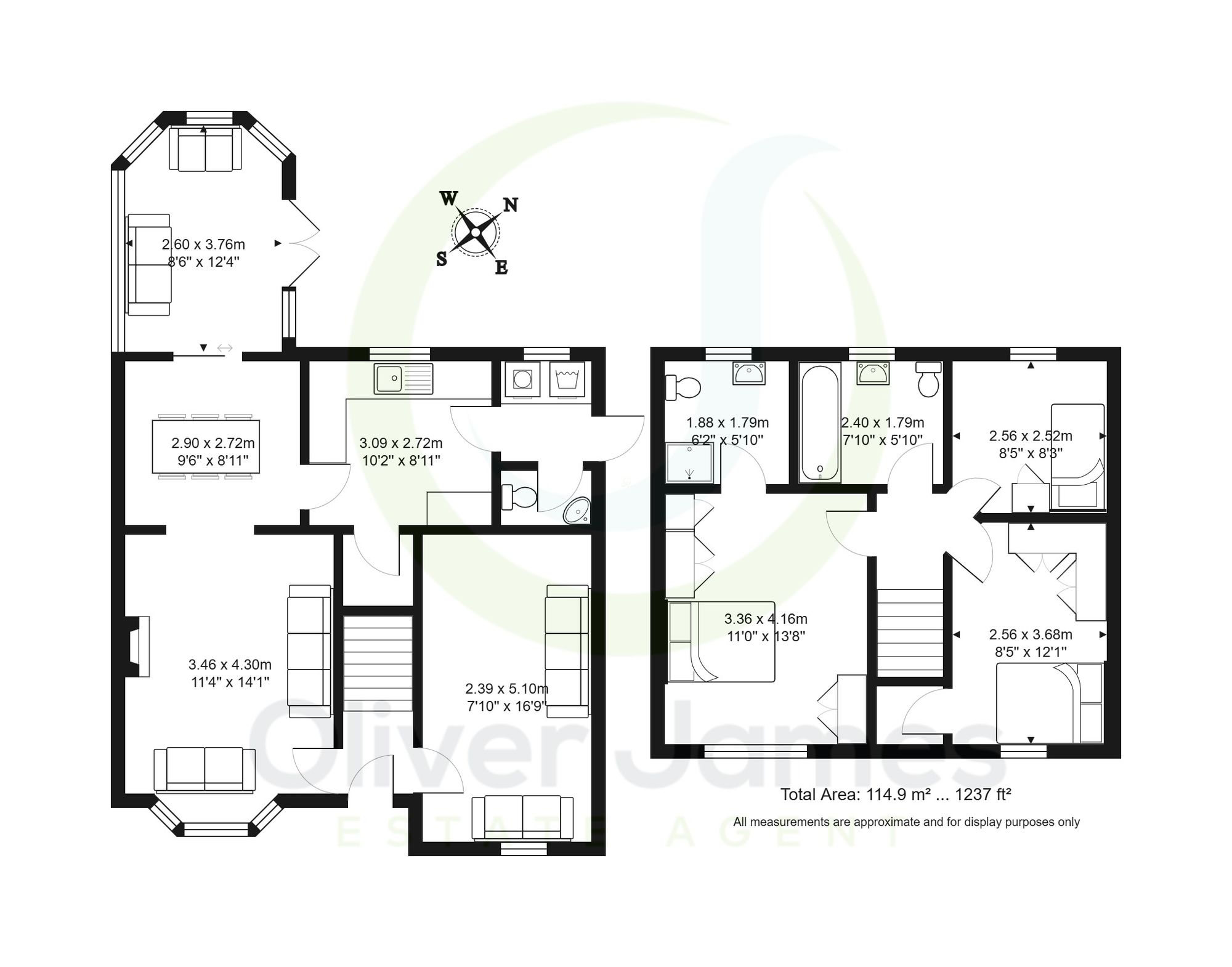 3 bed detached house for sale in Townsgate Way, Manchester - Property floorplan