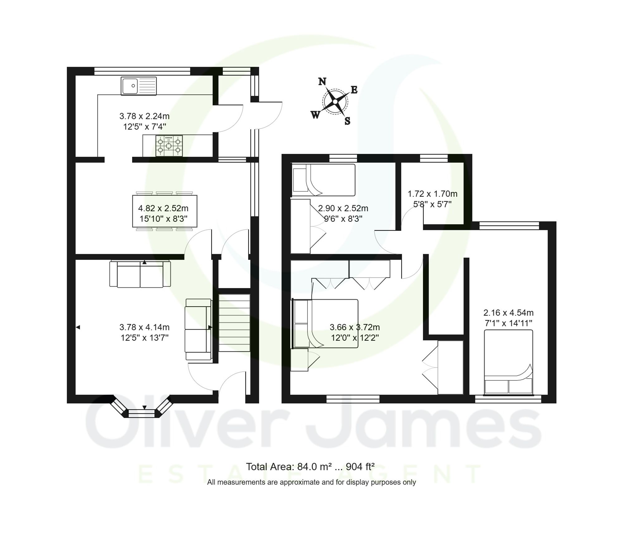 3 bed semi-detached house for sale in Lords Street, Cadishead, M44 - Property floorplan
