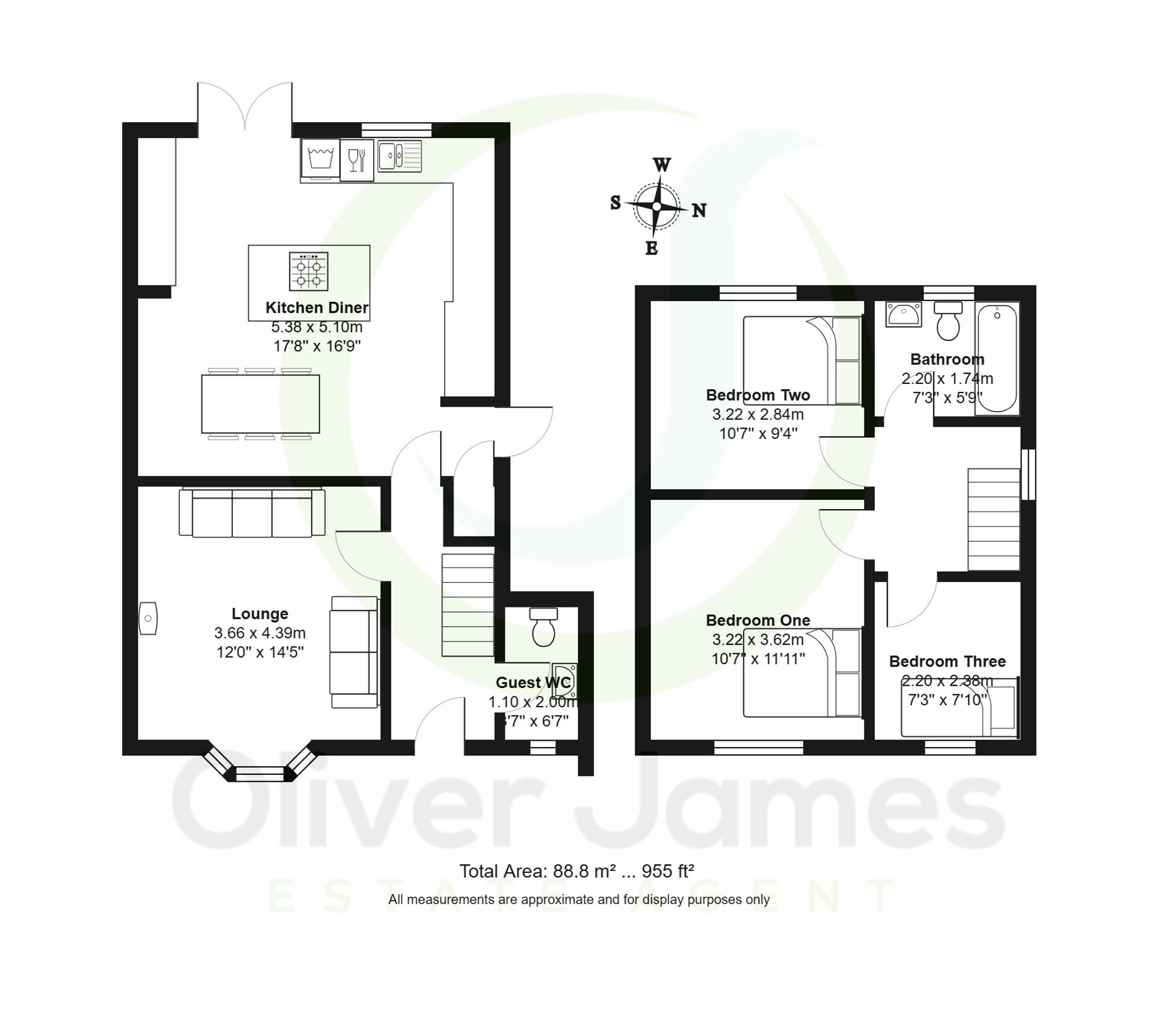 3 bed semi-detached house for sale in Chestnut Avenue, Manchester - Property floorplan