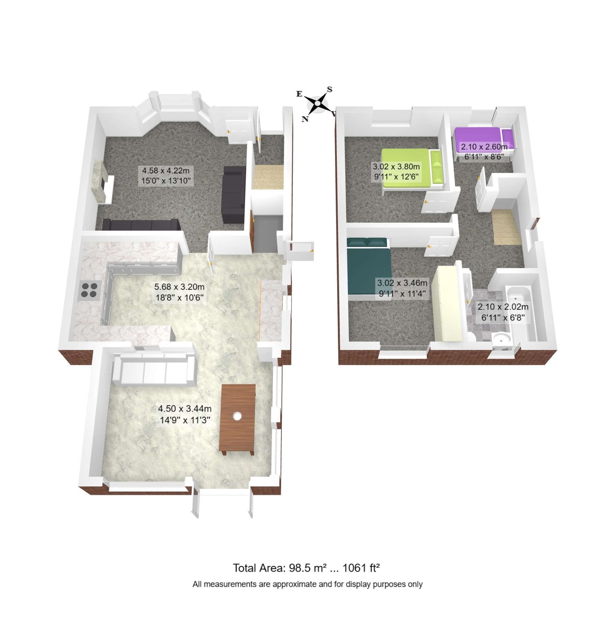 3 bed semi-detached house for sale in Lancaster Road, Manchester - Property floorplan