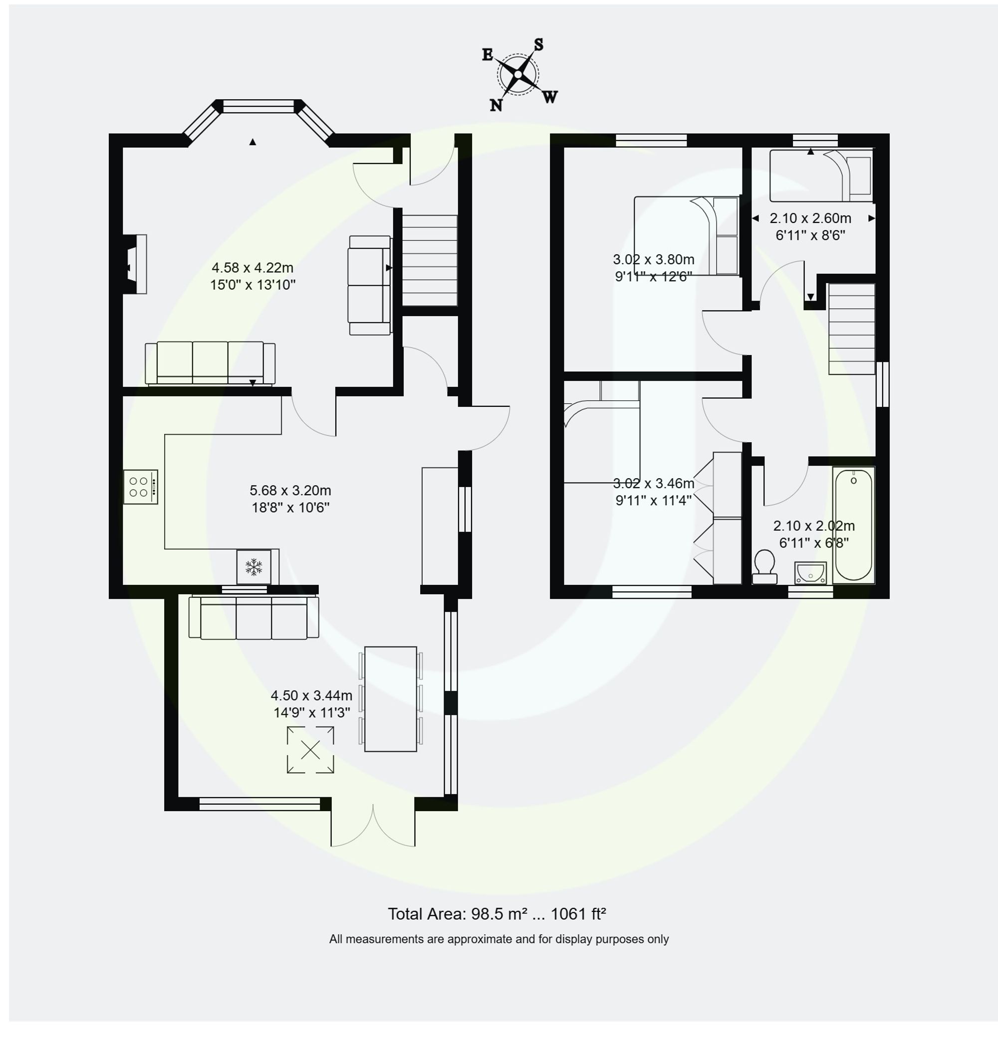 3 bed semi-detached house for sale in Lancaster Road, Manchester - Property floorplan