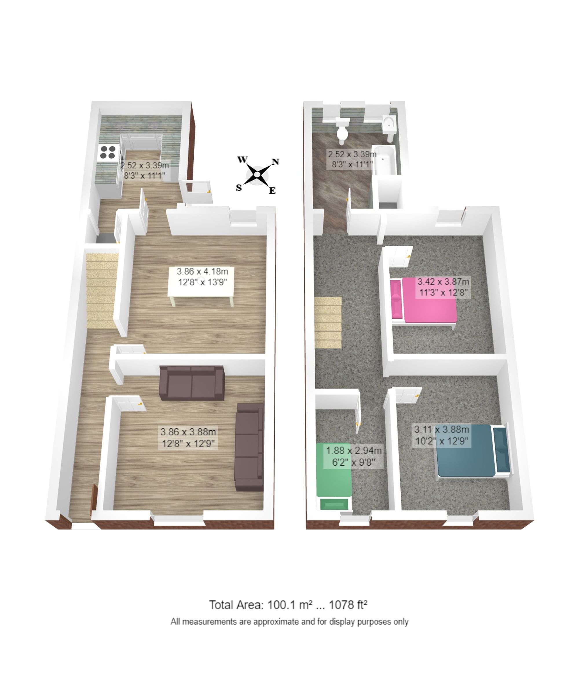 3 bed terraced house for sale in Liverpool Road, Manchester - Property floorplan