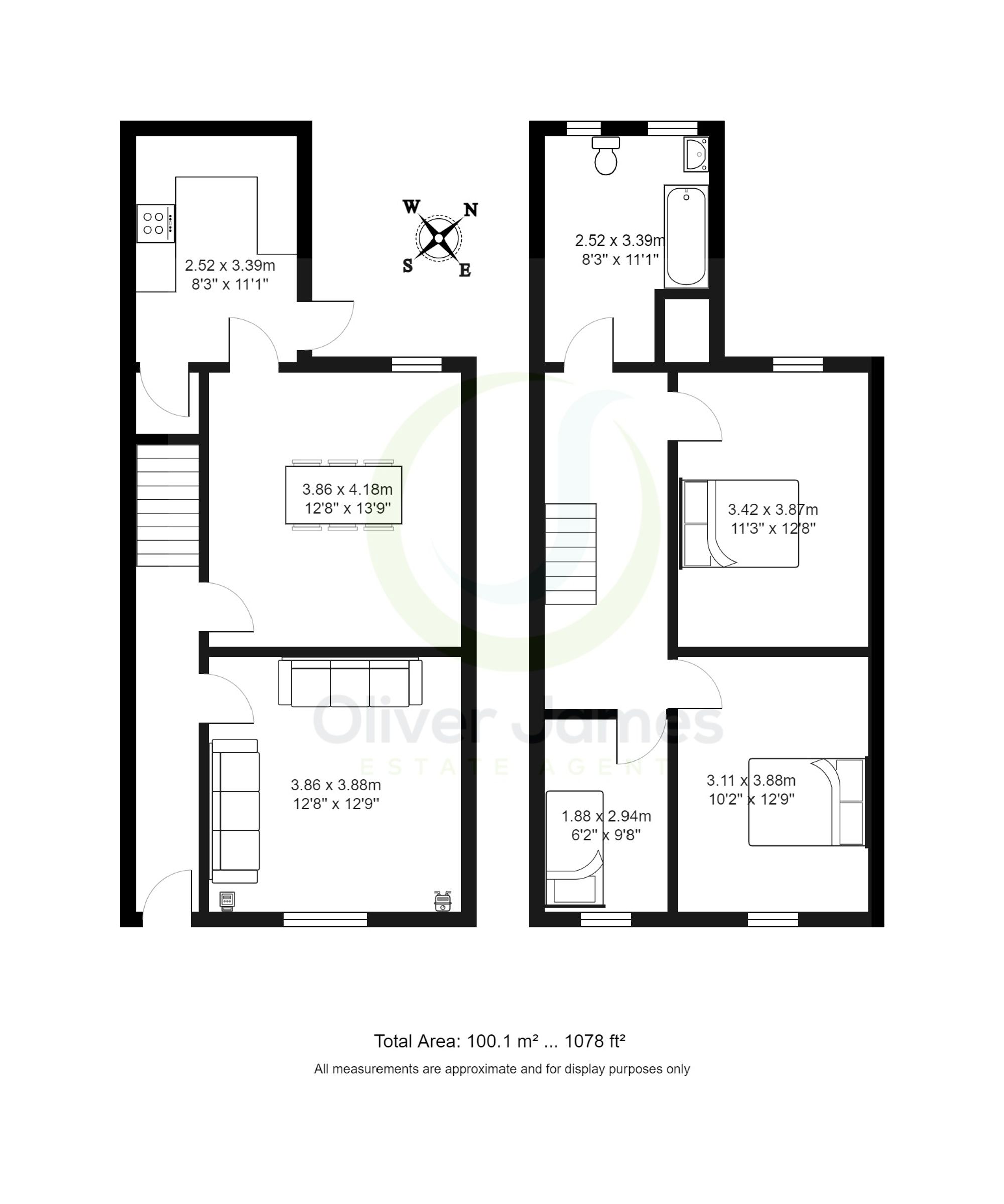 3 bed terraced house for sale in Liverpool Road, Manchester - Property floorplan