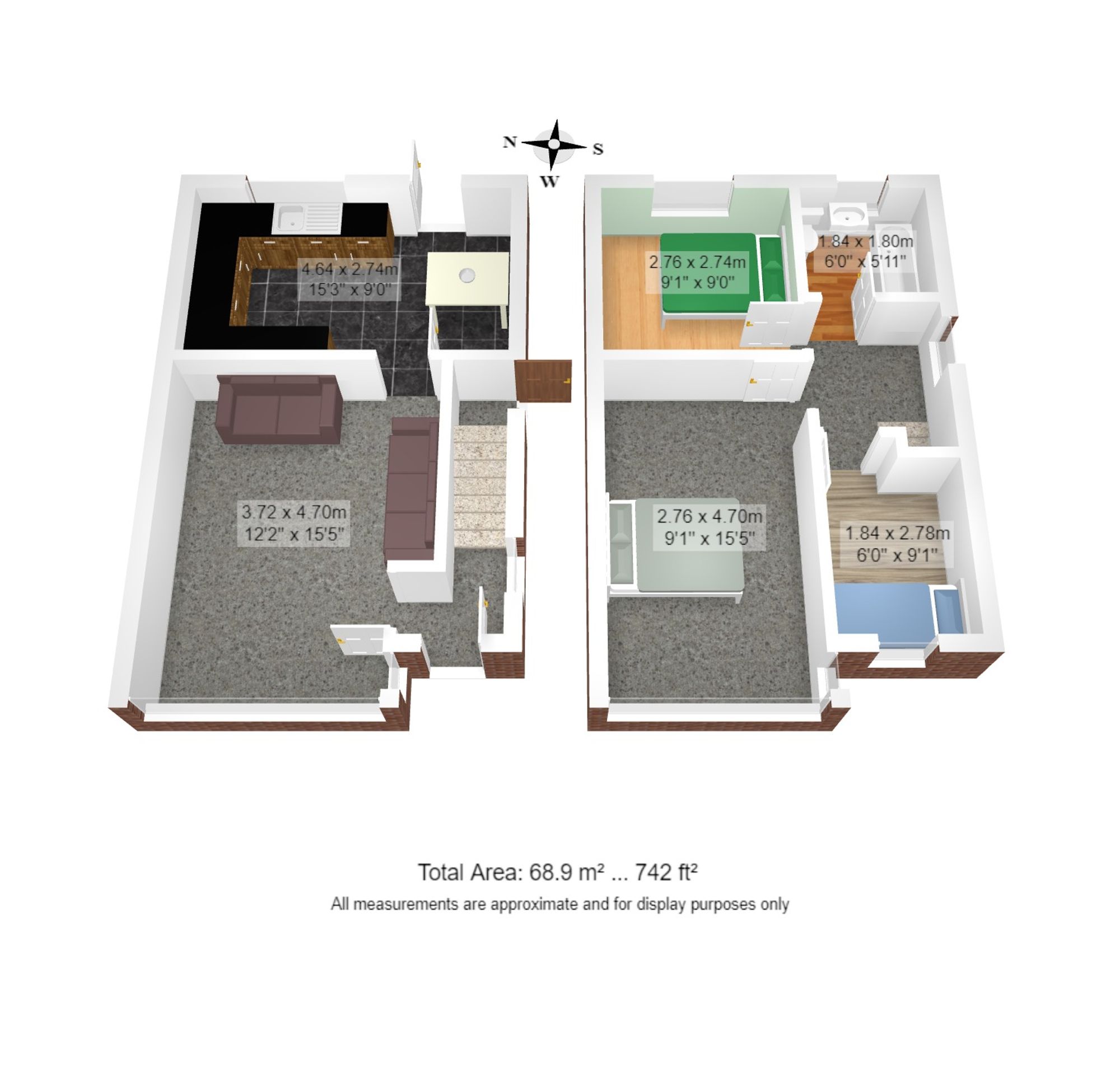 3 bed semi-detached house for sale in Harewood Road, Manchester - Property floorplan