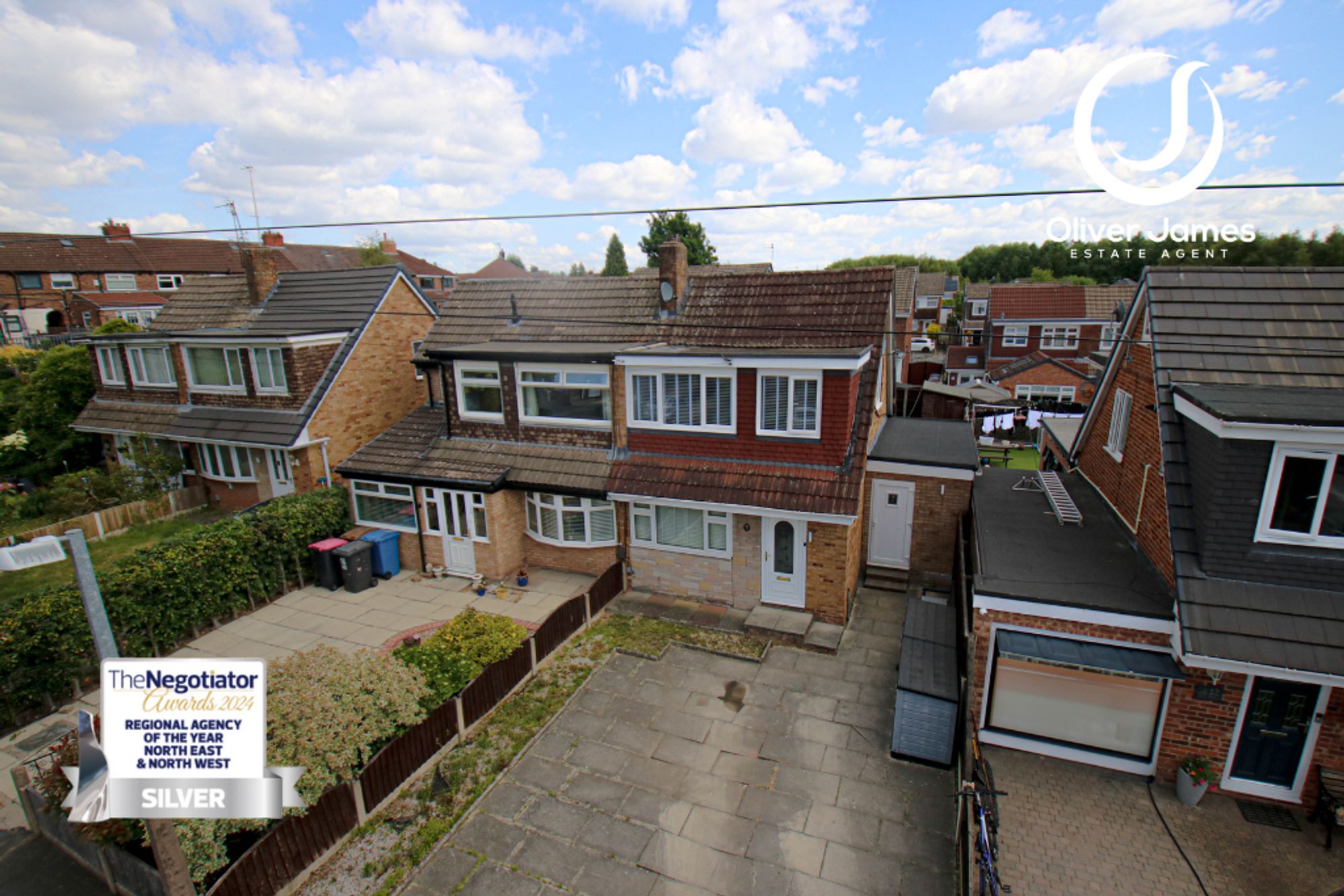 3 bed semi-detached house for sale in Halstead Drive, Manchester  - Property Image 1