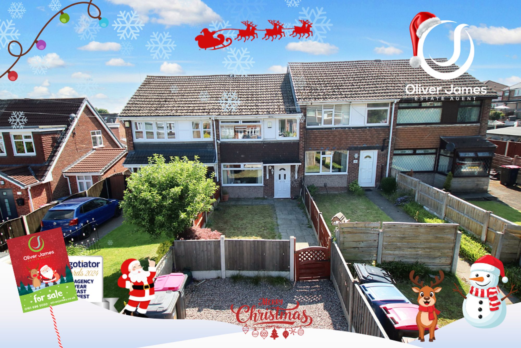 3 bed mid-terraced house for sale in Marston Drive, Irlam, M44  - Property Image 1