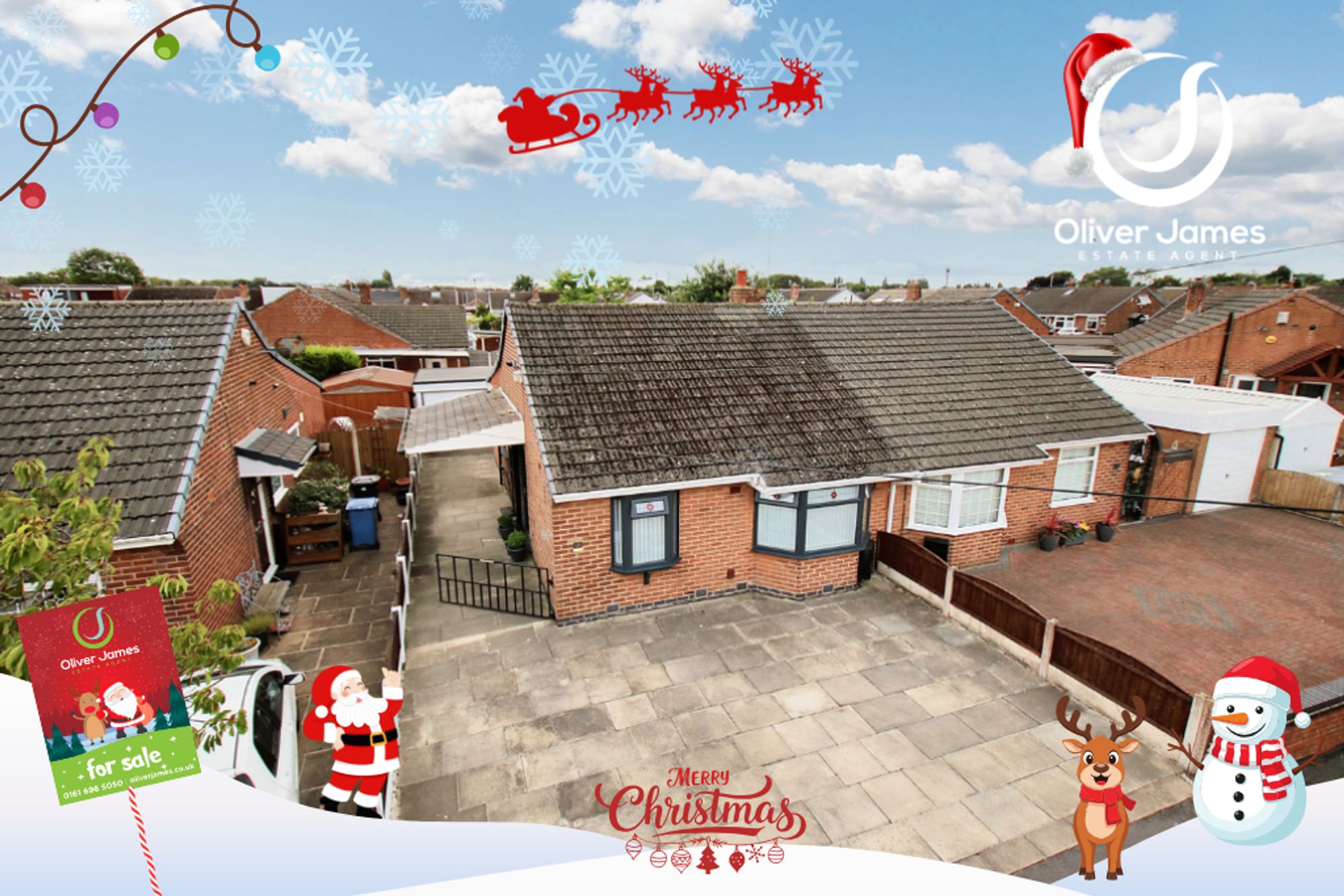 2 bed semi-detached bungalow for sale in School Lane, Irlam, M44  - Property Image 1