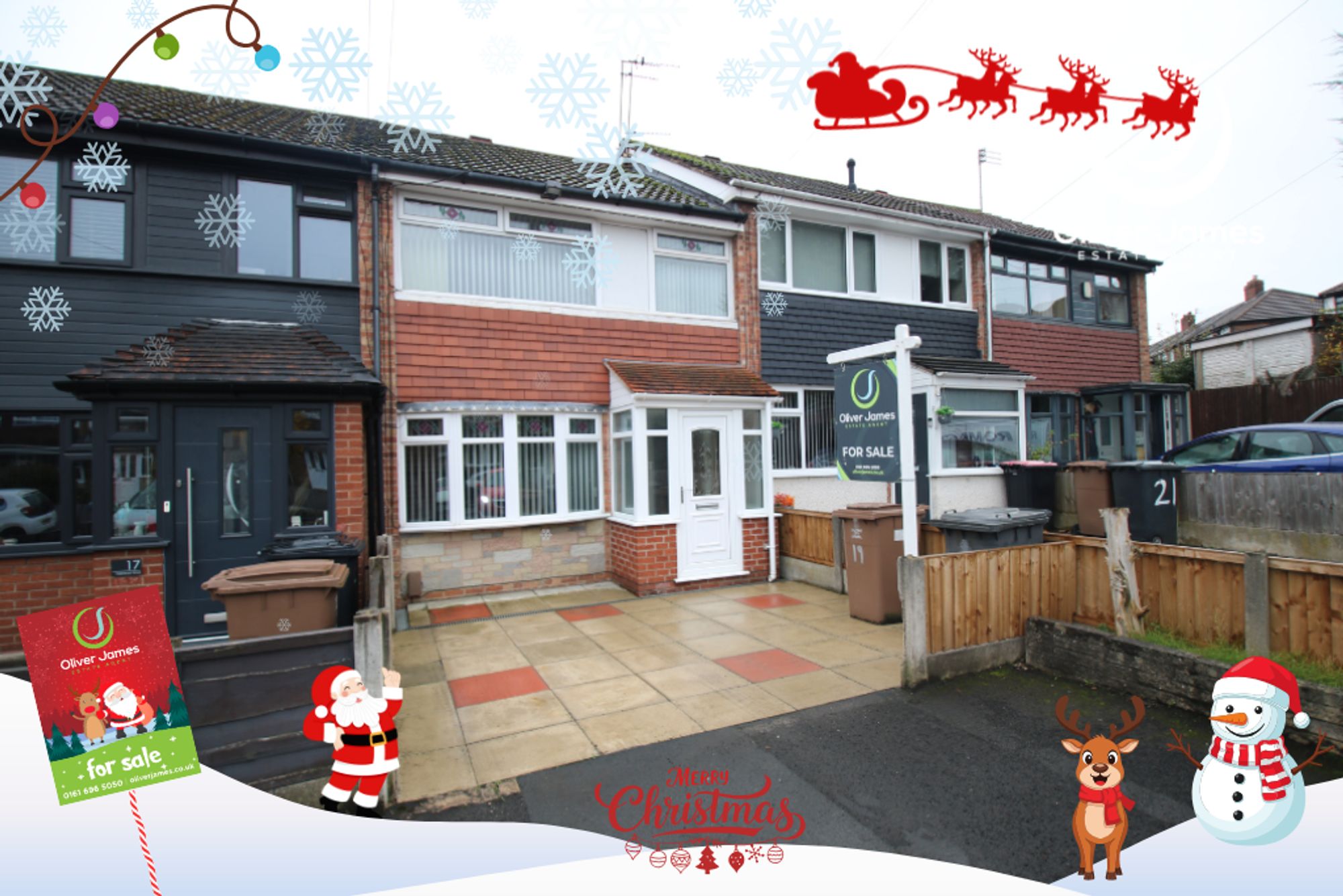 3 bed mid-terraced house for sale in Halstead Drive, Irlam, M44  - Property Image 1