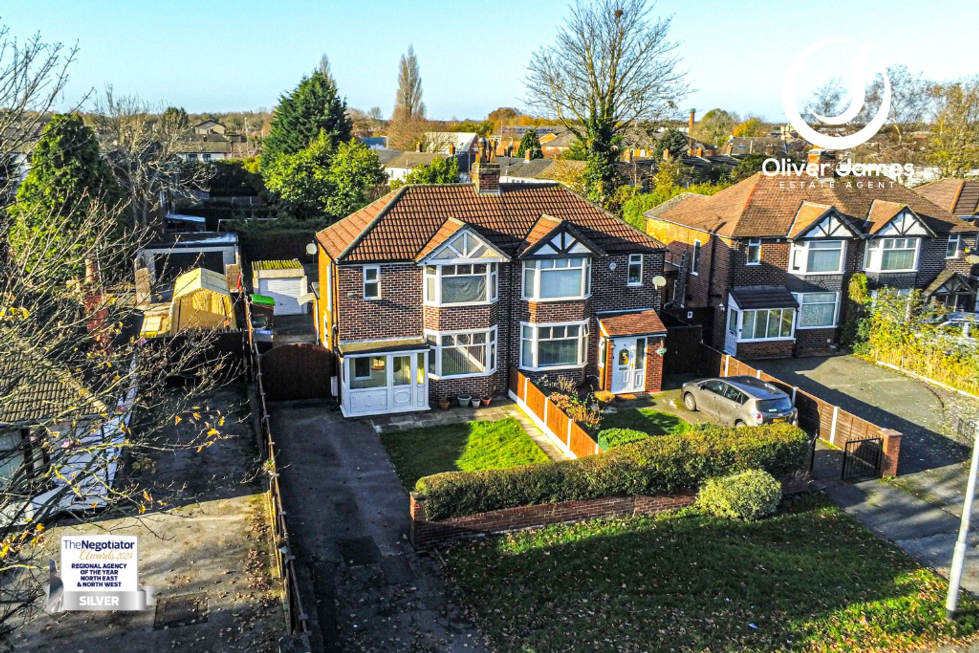 3 bed semi-detached house for sale in Warburton Lane, Partington, M31 - Property Image 1