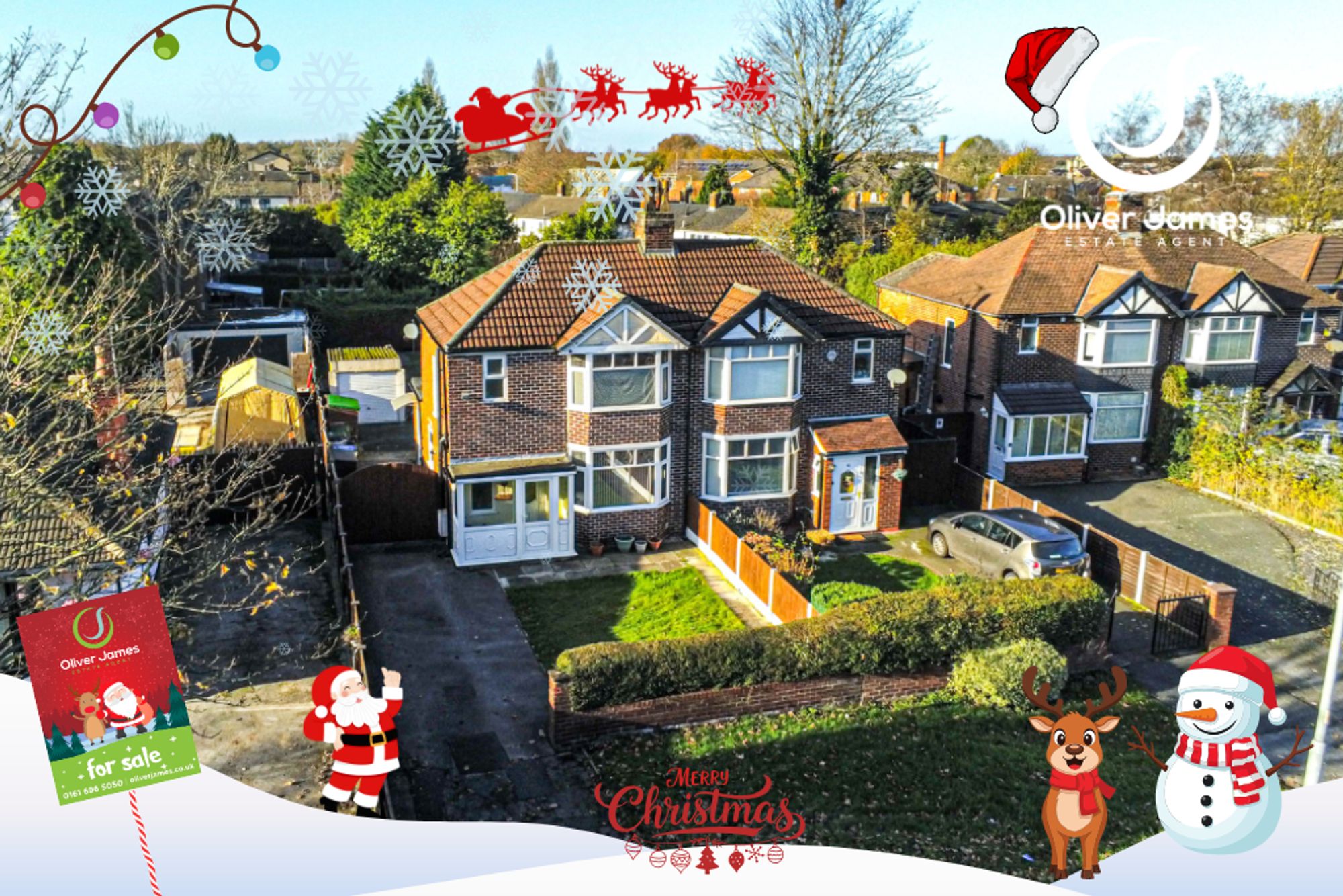 3 bed semi-detached house for sale in Warburton Lane, Partington, M31  - Property Image 1