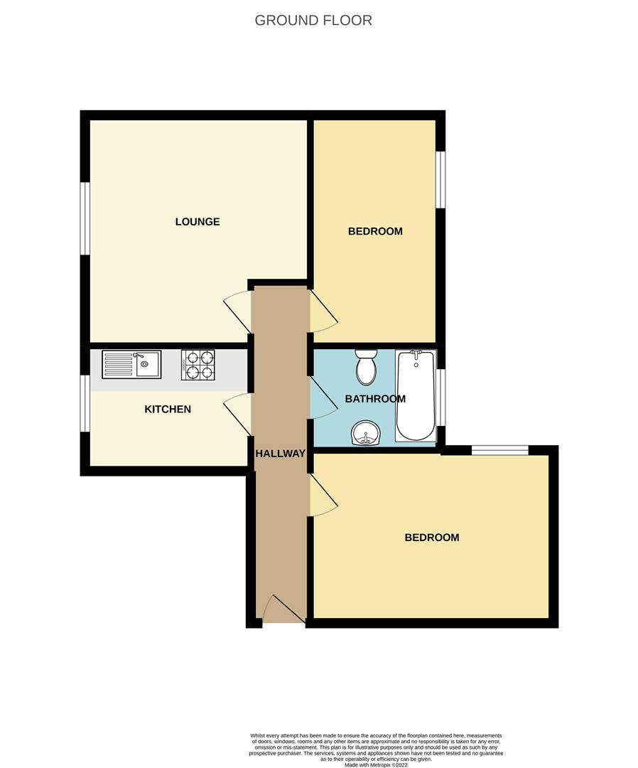 2 bed flat for sale in St. Marks Road, Enfield - Property floorplan