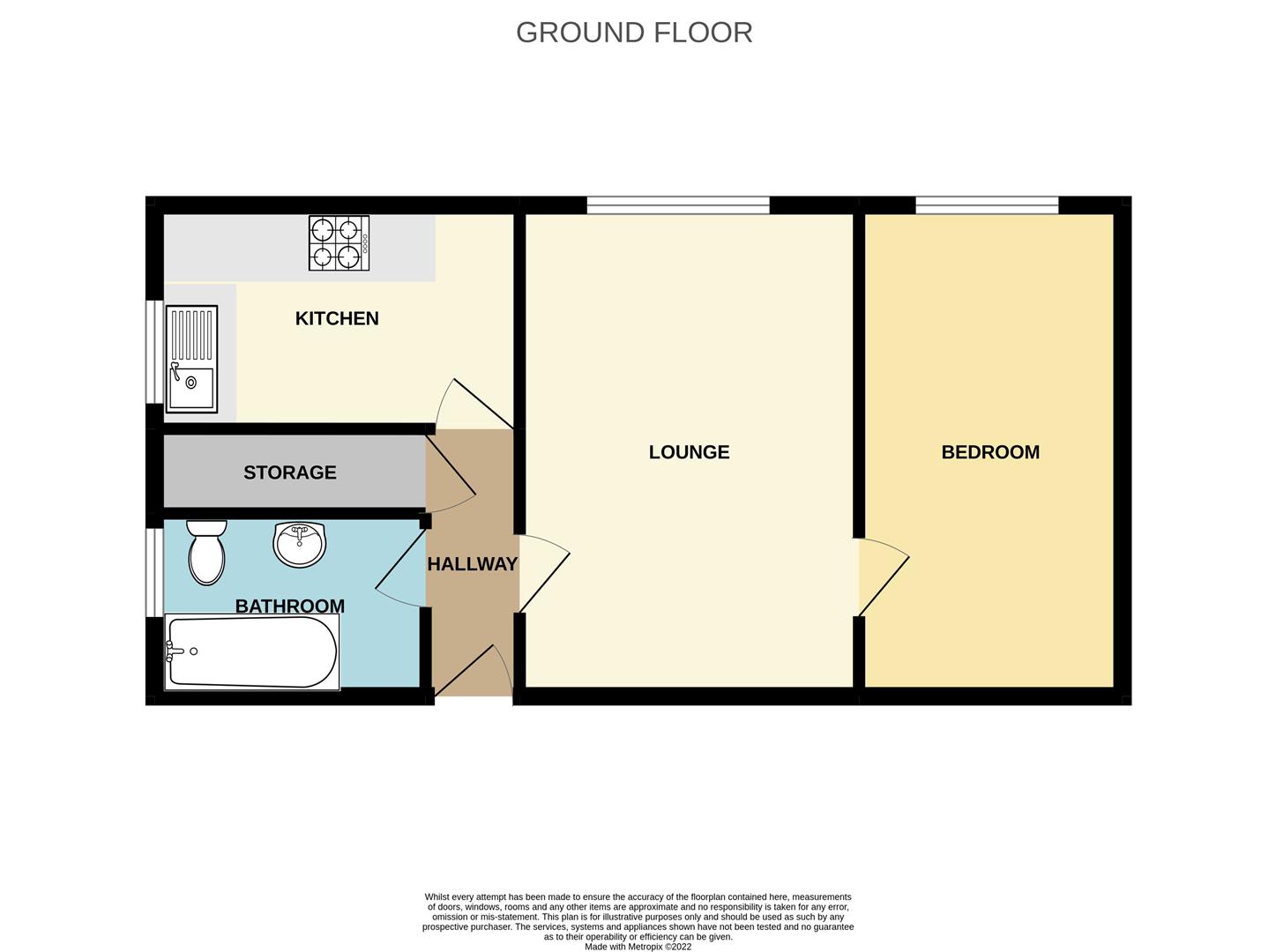 1 bed flat for sale in Mulberry Way, Barkingside - Property floorplan