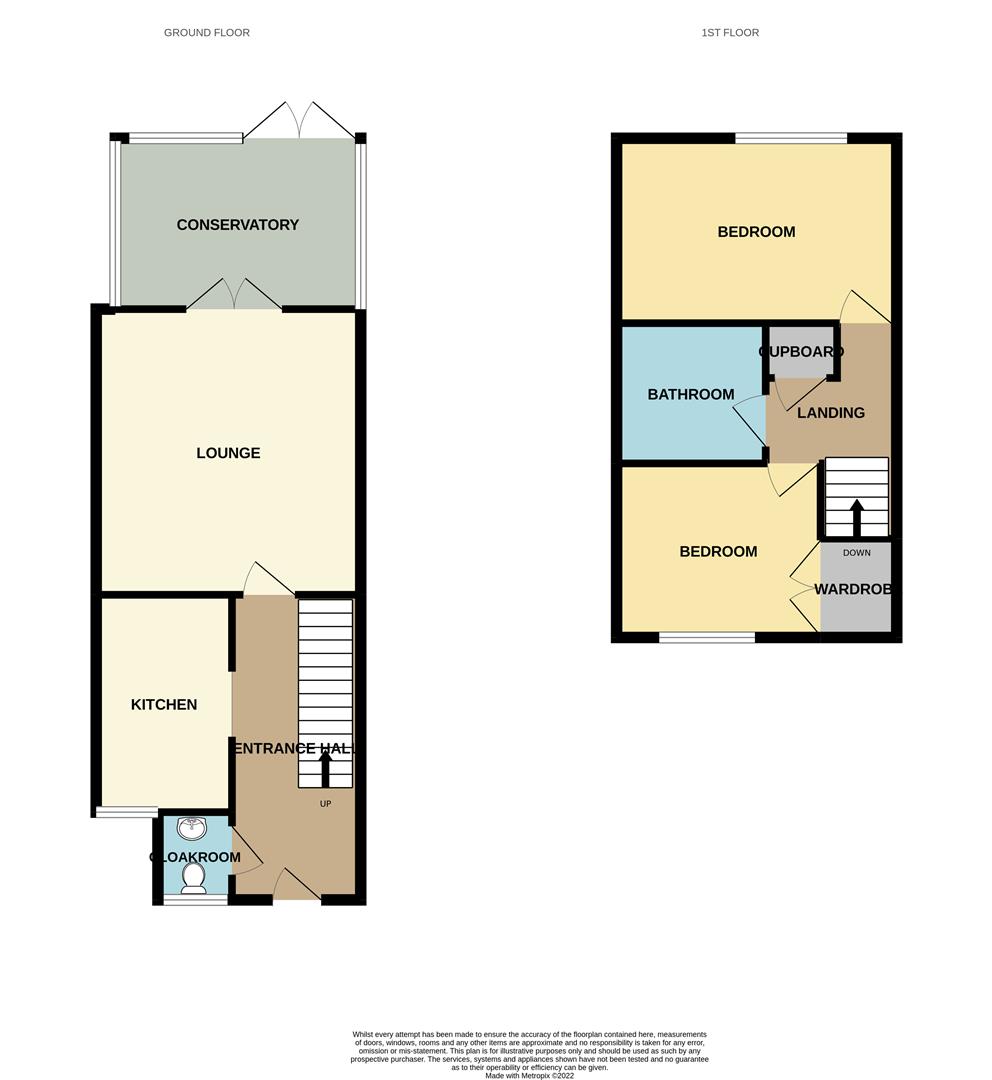 2 bed end of terrace house to rent in The Foxgloves, Billericay - Property floorplan