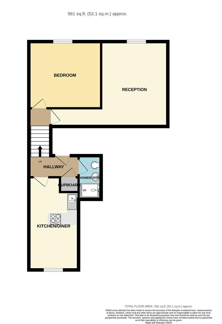 1 bed flat for sale in Queens Road, Leytonstone - Property floorplan