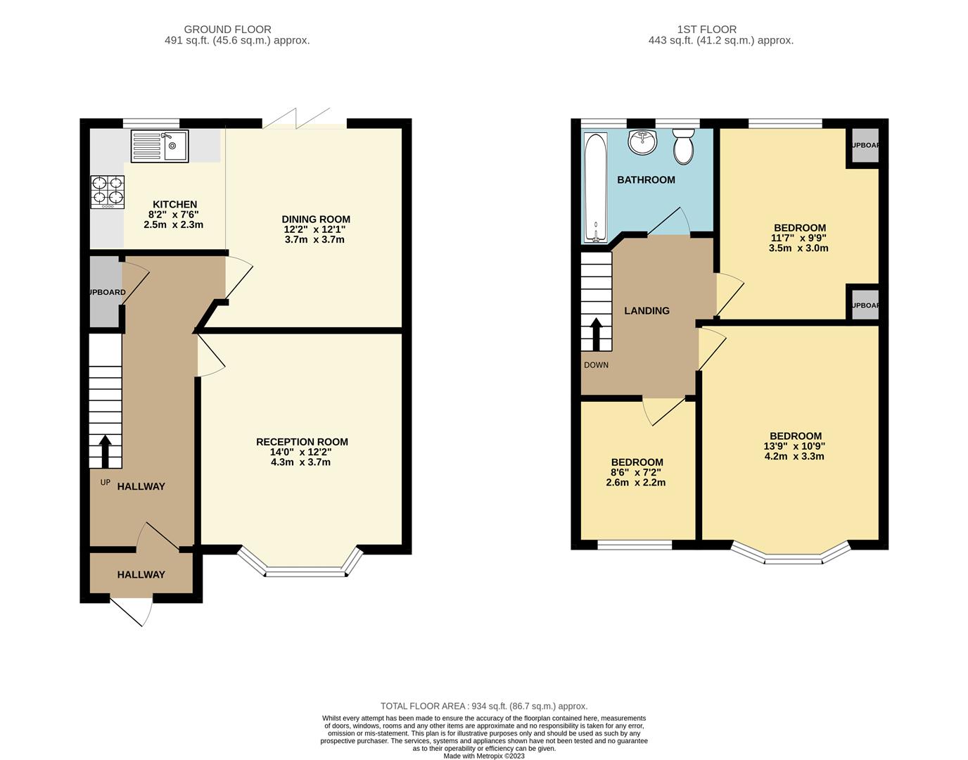 3 bed terraced house for sale in Fremantle Road, Barkingside - Property floorplan