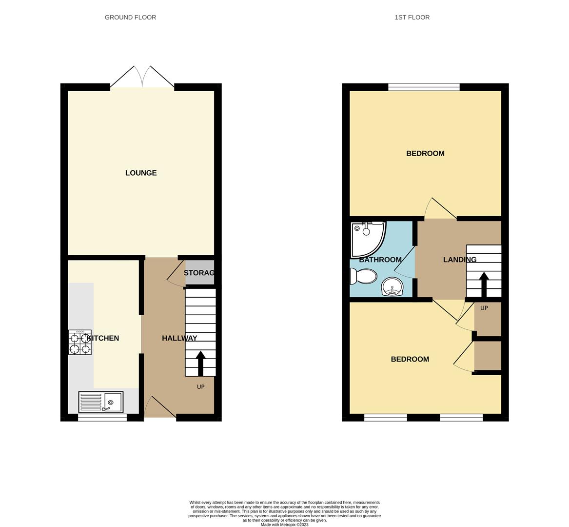 2 bed terraced house for sale in Hazelwood Park Close, Chigwell - Property floorplan