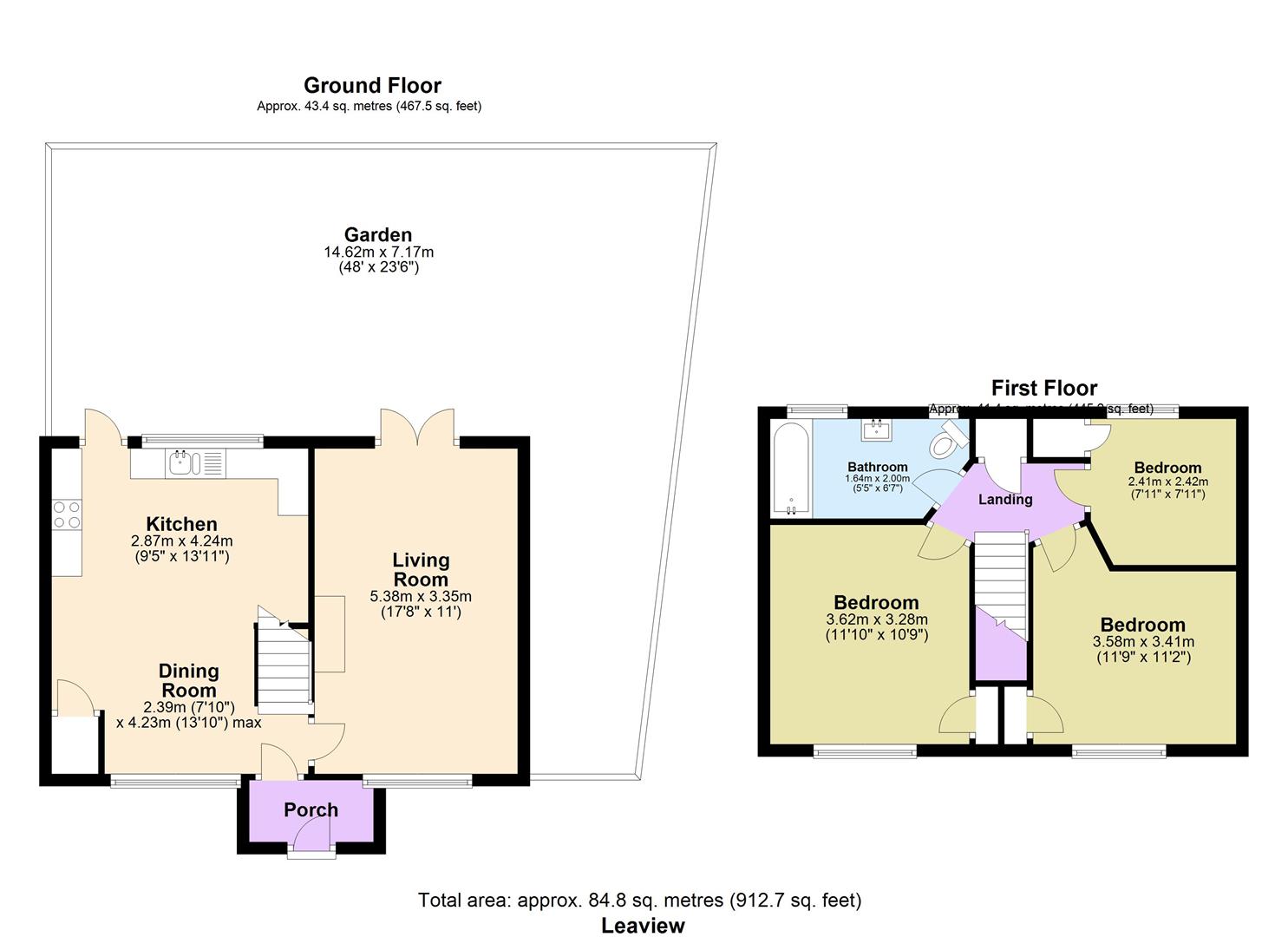 3 bed end of terrace house for sale in Lea View, Waltham Abbey - Property floorplan