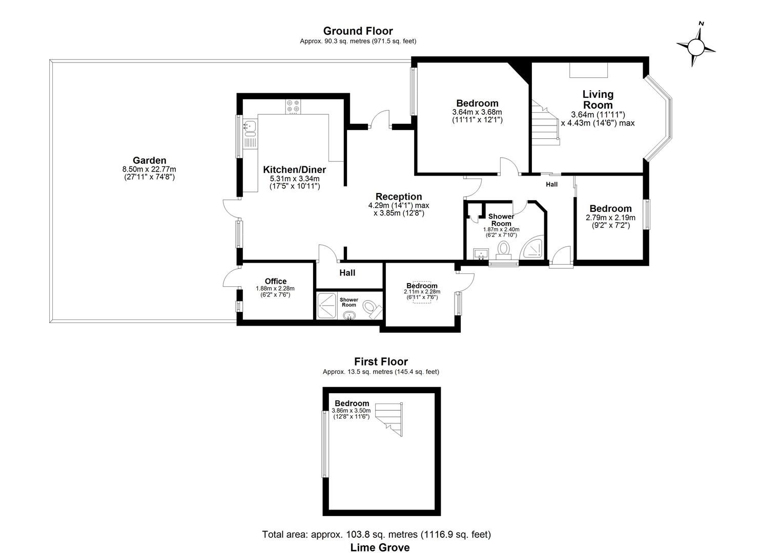 4 bed bungalow for sale in Lime Grove, Hainault - Property floorplan