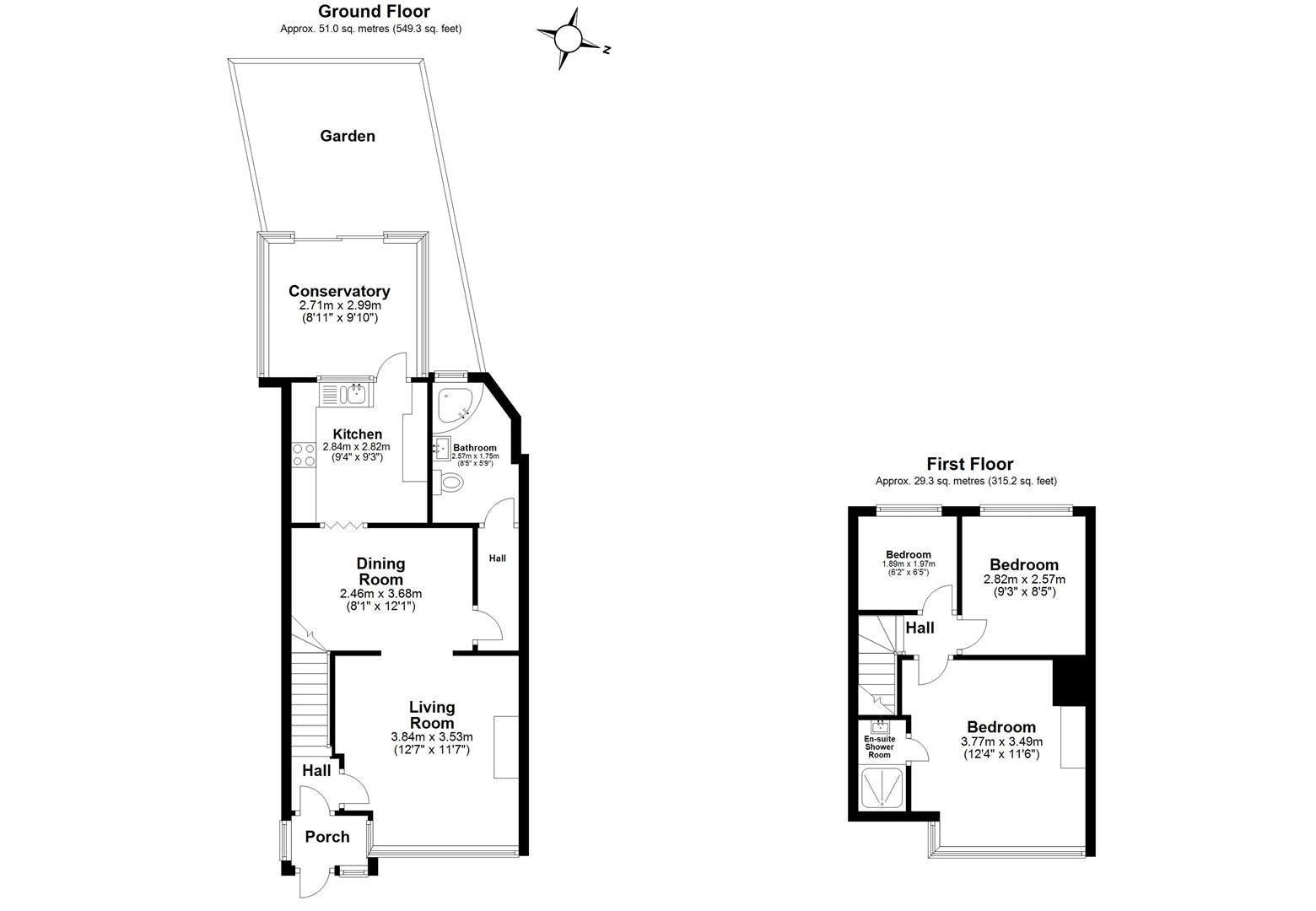 3 bed terraced house for sale in Linley Crescent, Collier Row - Property floorplan