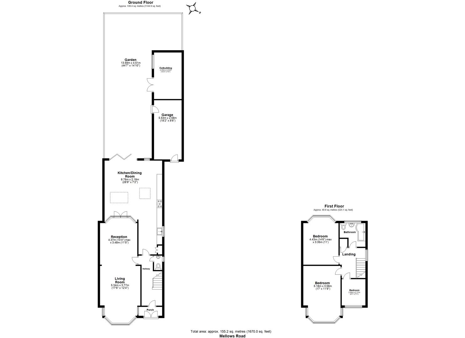 3 bed semi-detached house for sale in Mellows Road, Clayhall - Property floorplan