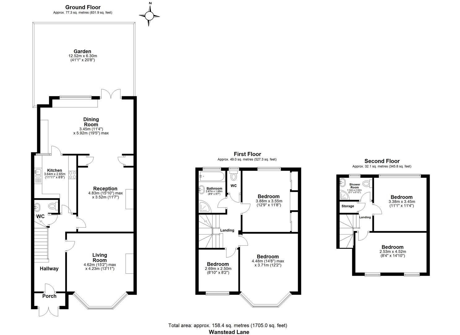 5 bed terraced house for sale in Wanstead Lane, Ilford - Property floorplan