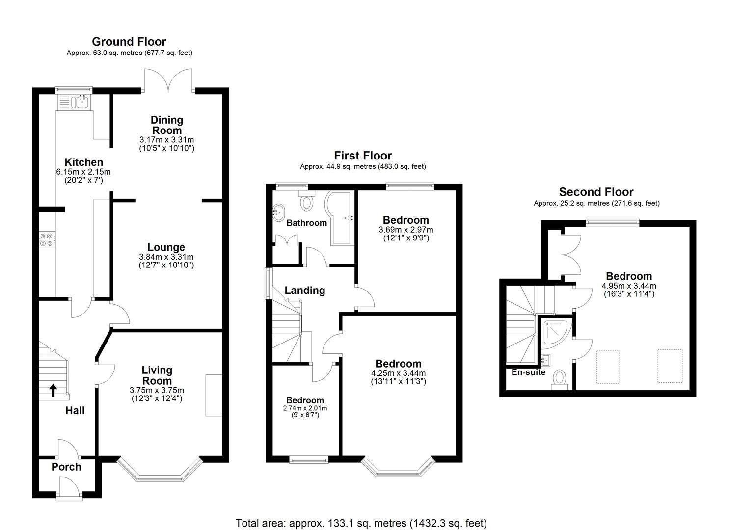 4 bed end of terrace house for sale in Waterloo Road, Barkingside - Property floorplan