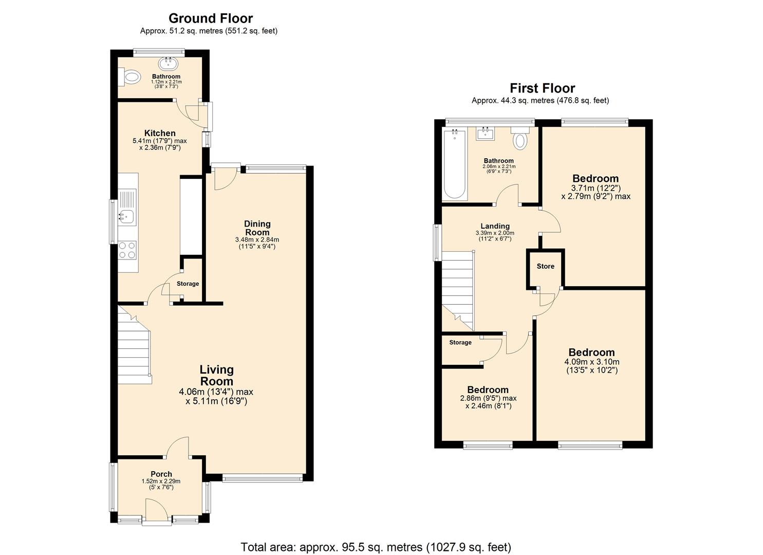 3 bed semi-detached house for sale in North Dene, Chigwell - Property floorplan