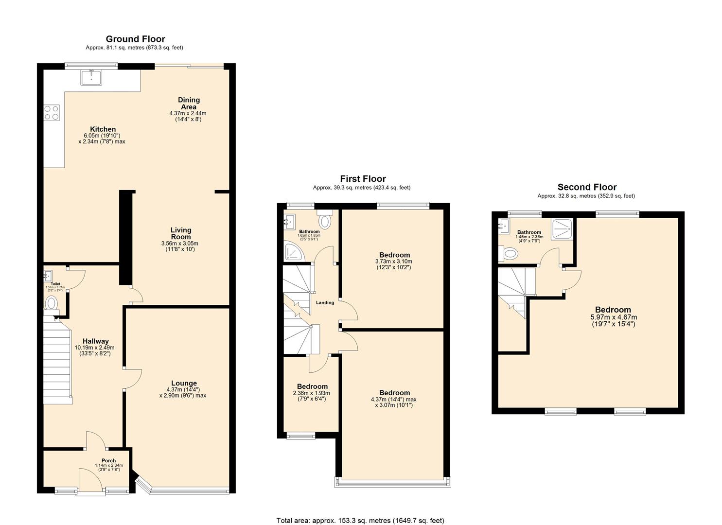 4 bed semi-detached house for sale in Somerville Road, Chadwell Heath, Romford - Property floorplan