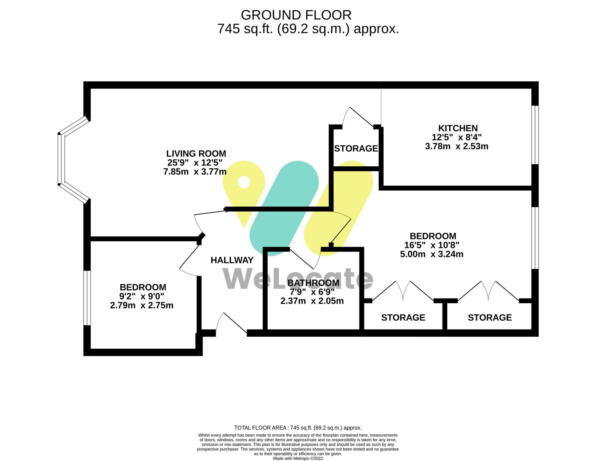 2 bed apartment to rent in Royal Court Drive, Bolton - Property Floorplan