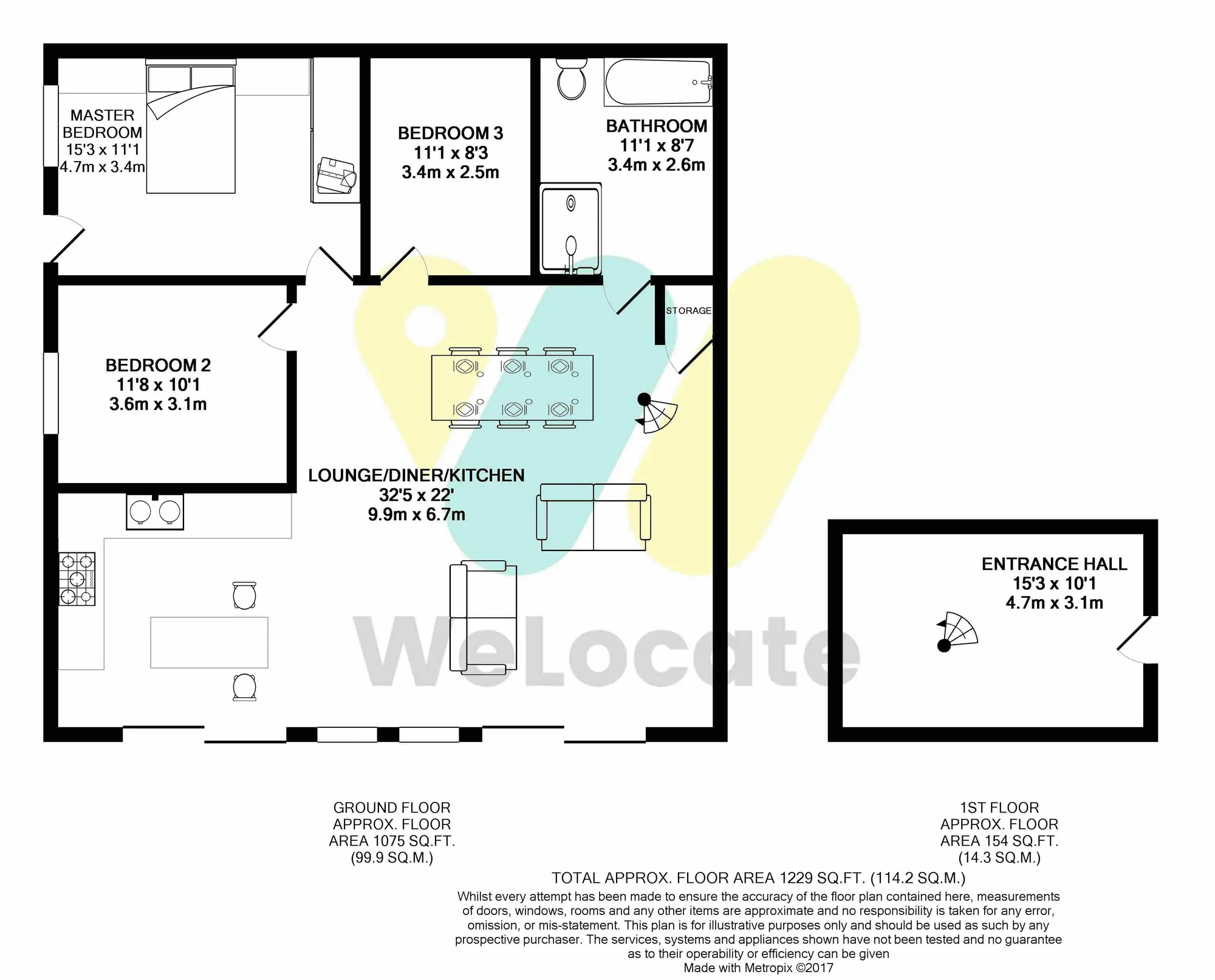 3 bed apartment to rent in Egerton Road, Bolton - Property Floorplan
