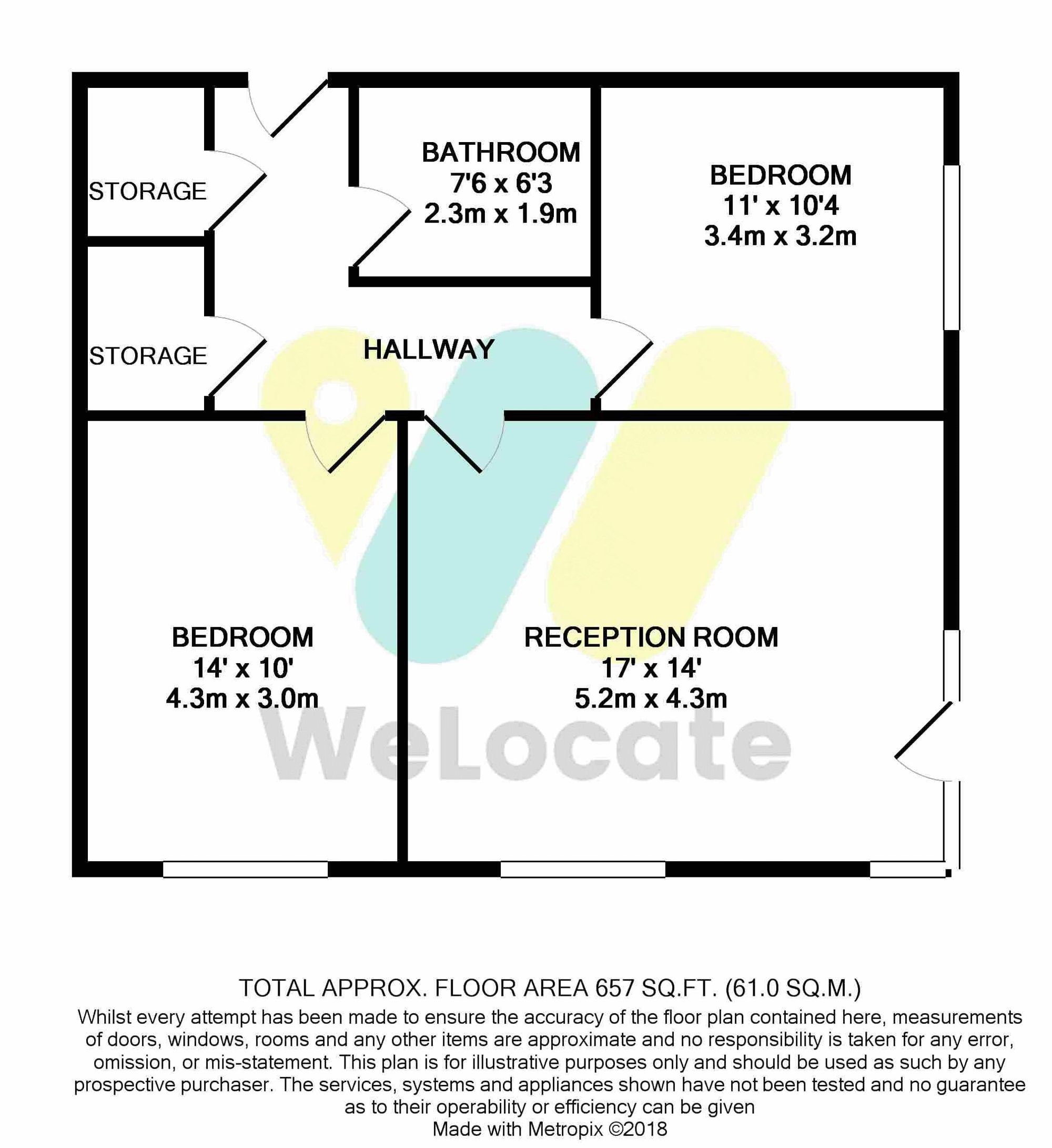 2 bed apartment to rent in Christie Lane, Salford - Property Floorplan