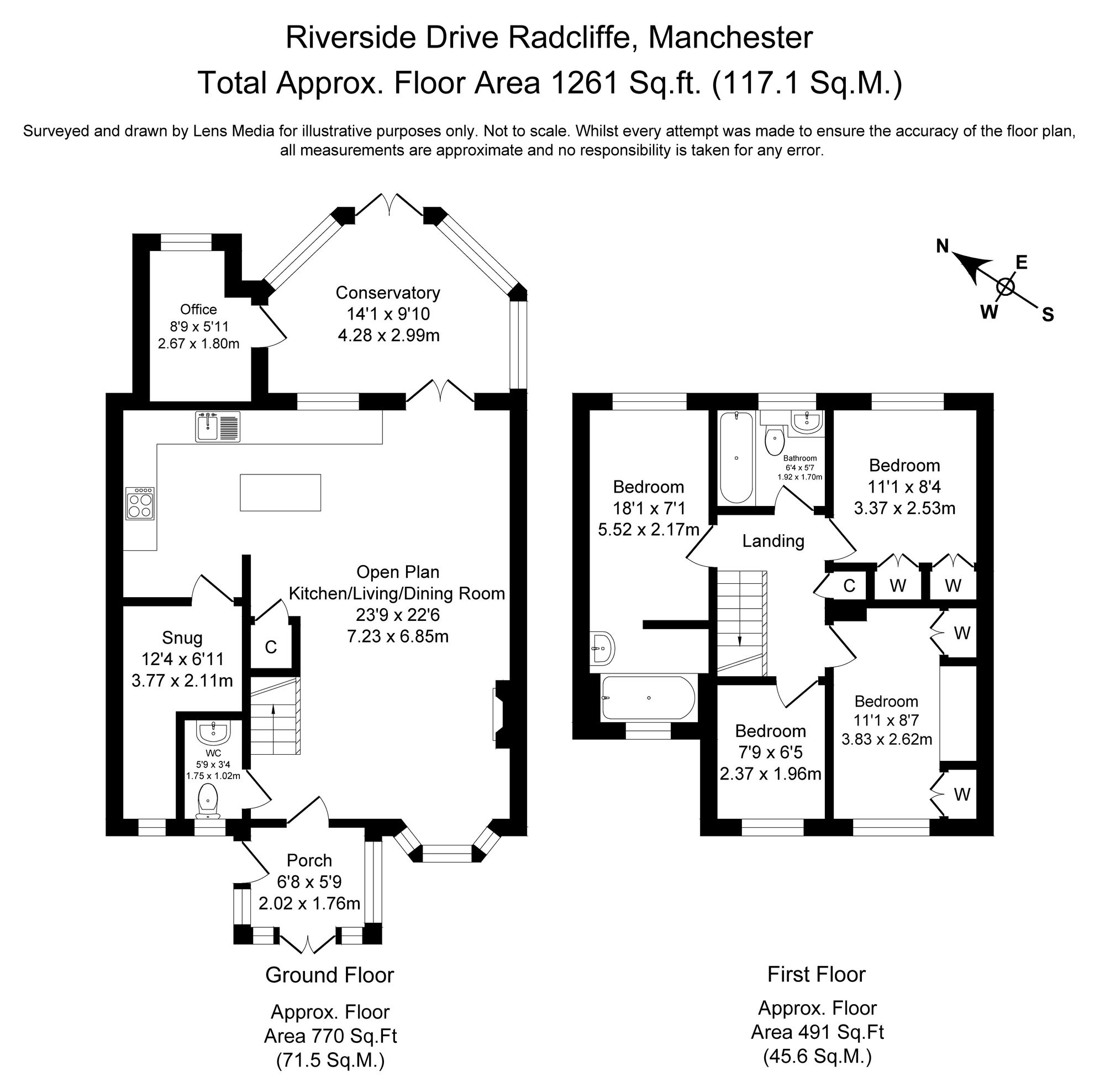 4 bed house for sale in Riverside Drive, Manchester - Property Floorplan