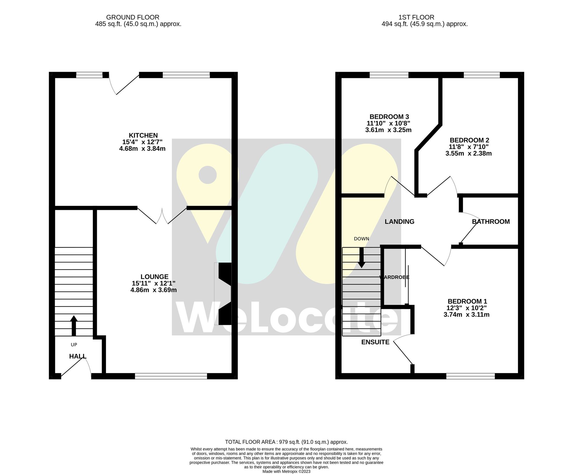 3 bed terraced cottage for sale in Moss Hall Road, Heywood - Property Floorplan