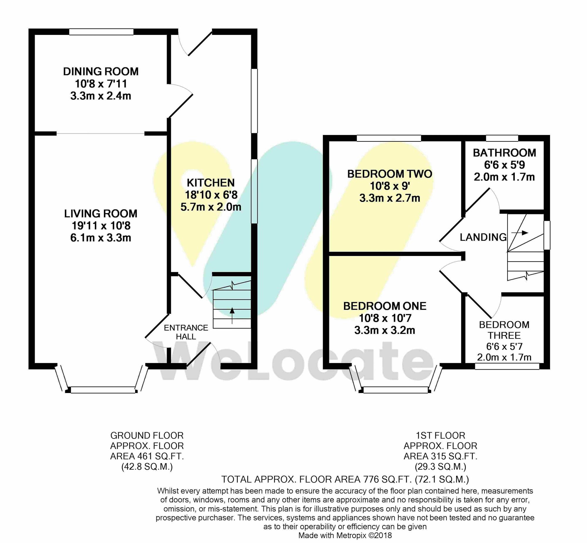 3 bed semi-detached house to rent in Hurford Avenue, Manchester - Property Floorplan